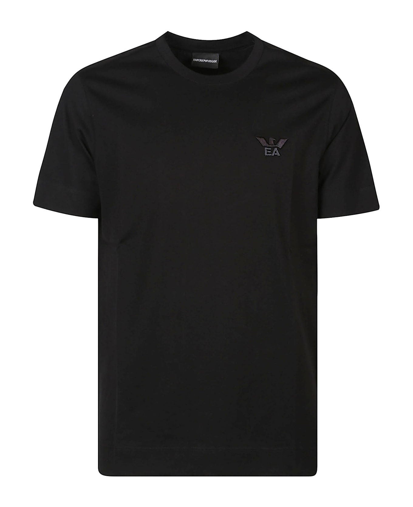 Emporio Armani Logo-embroidered T-shirt - Nero