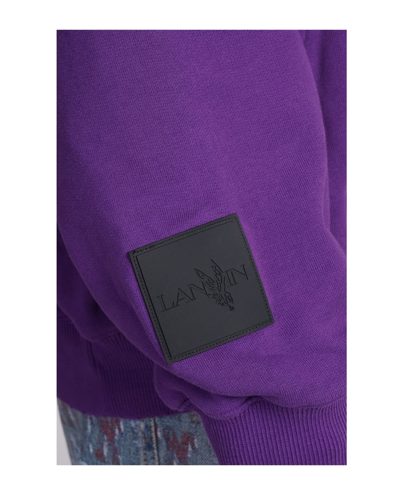 Lanvin Sweatshirt In Viola Cotton - Viola