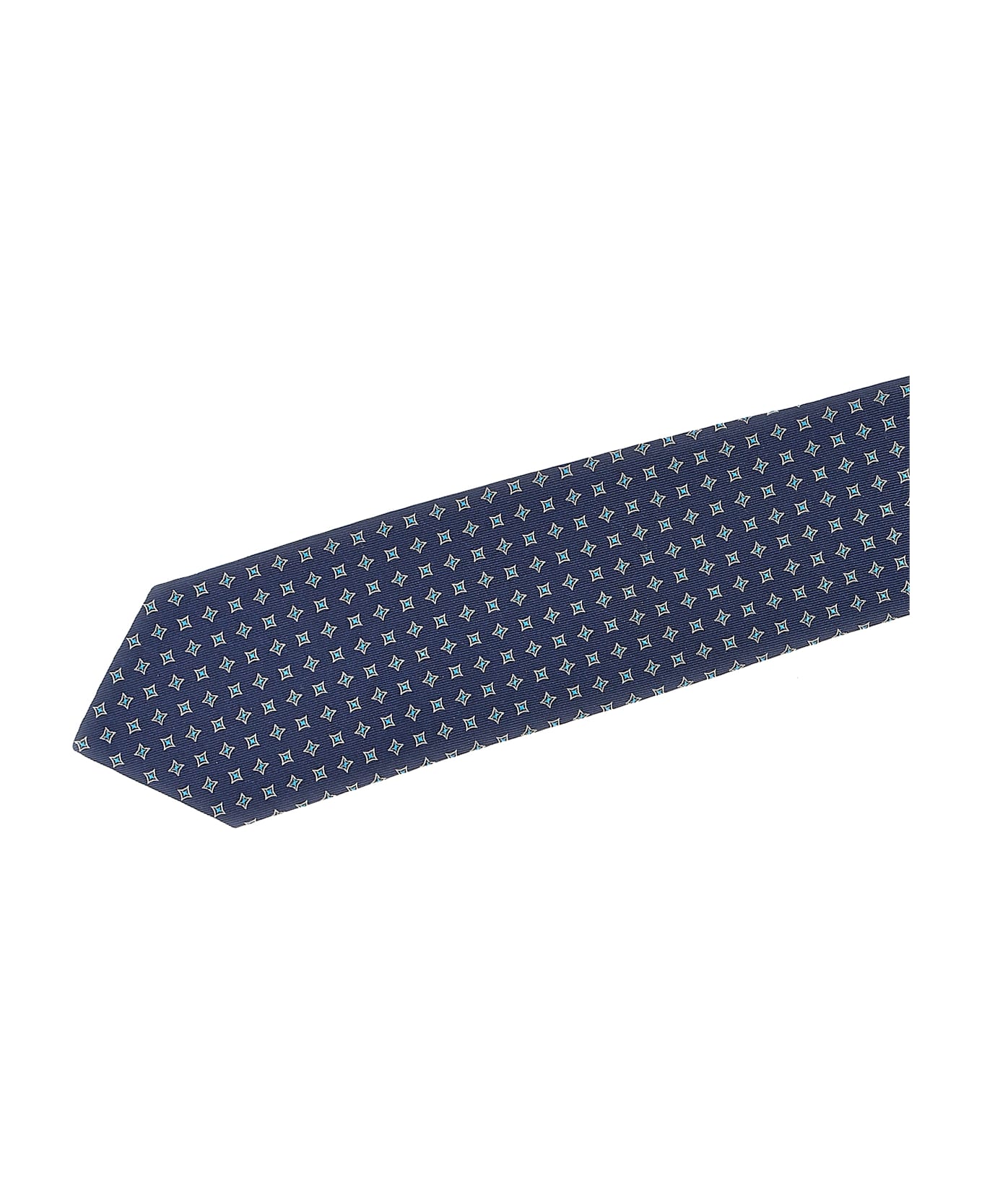 Barba Napoli Patterned Tie - Blue