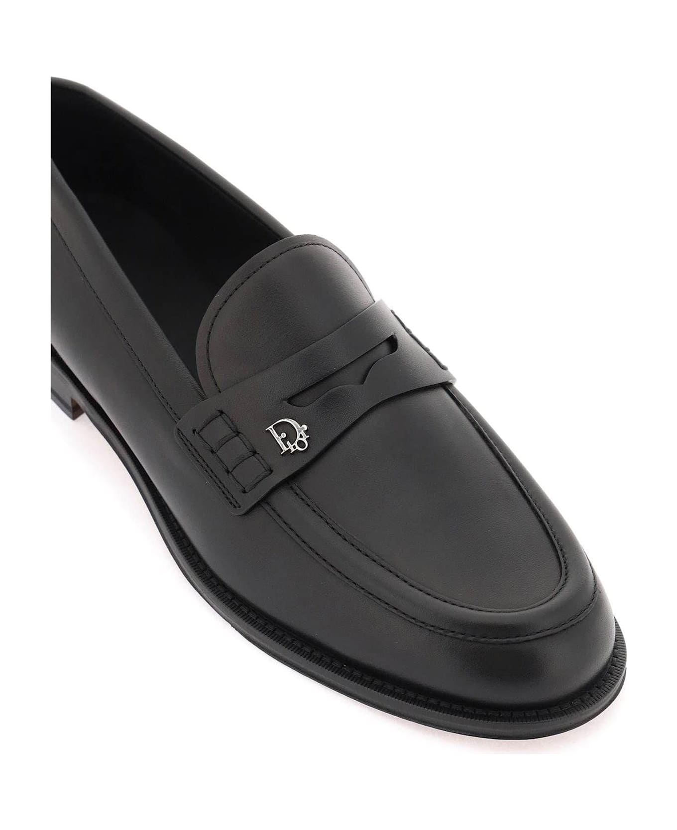 Dior Leather Loafers - Black
