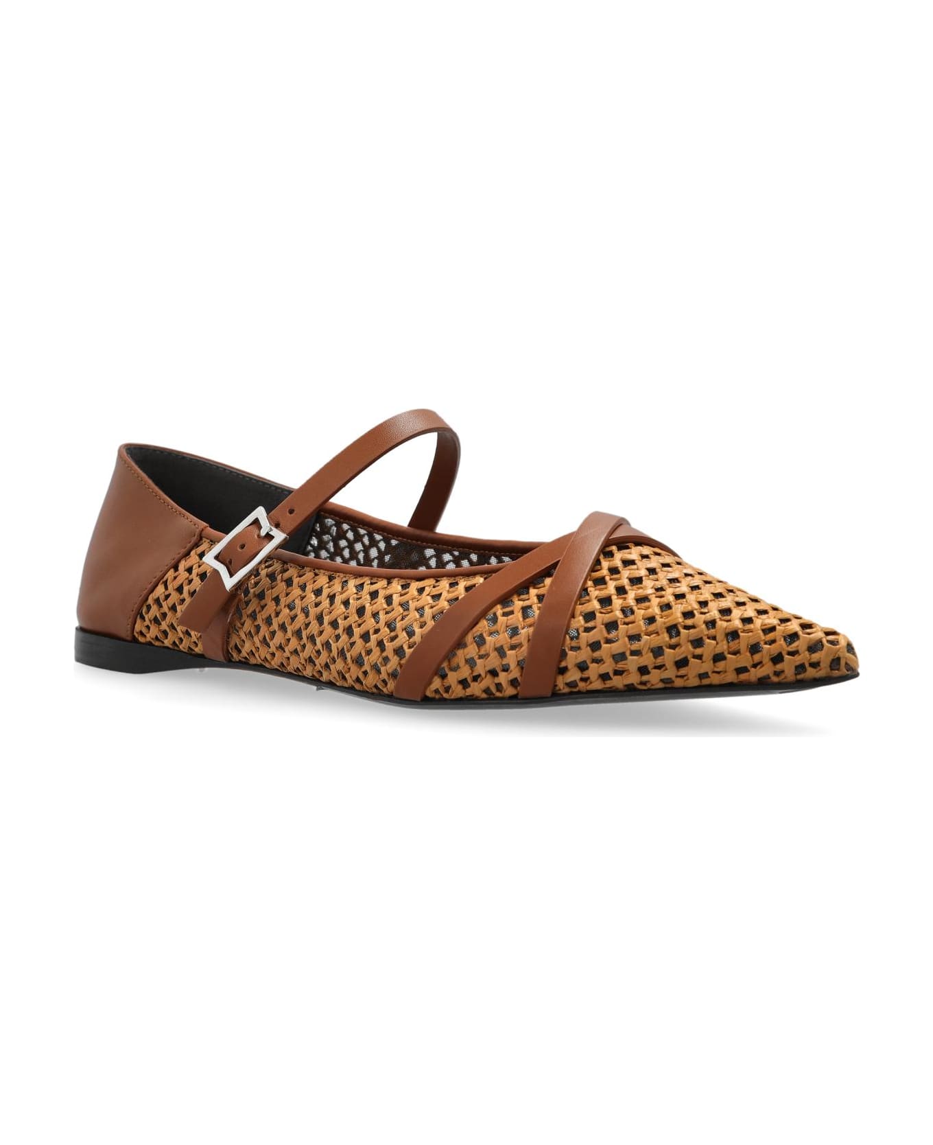 Max Mara Woven Ballet Flats Wovenflat - Marrone