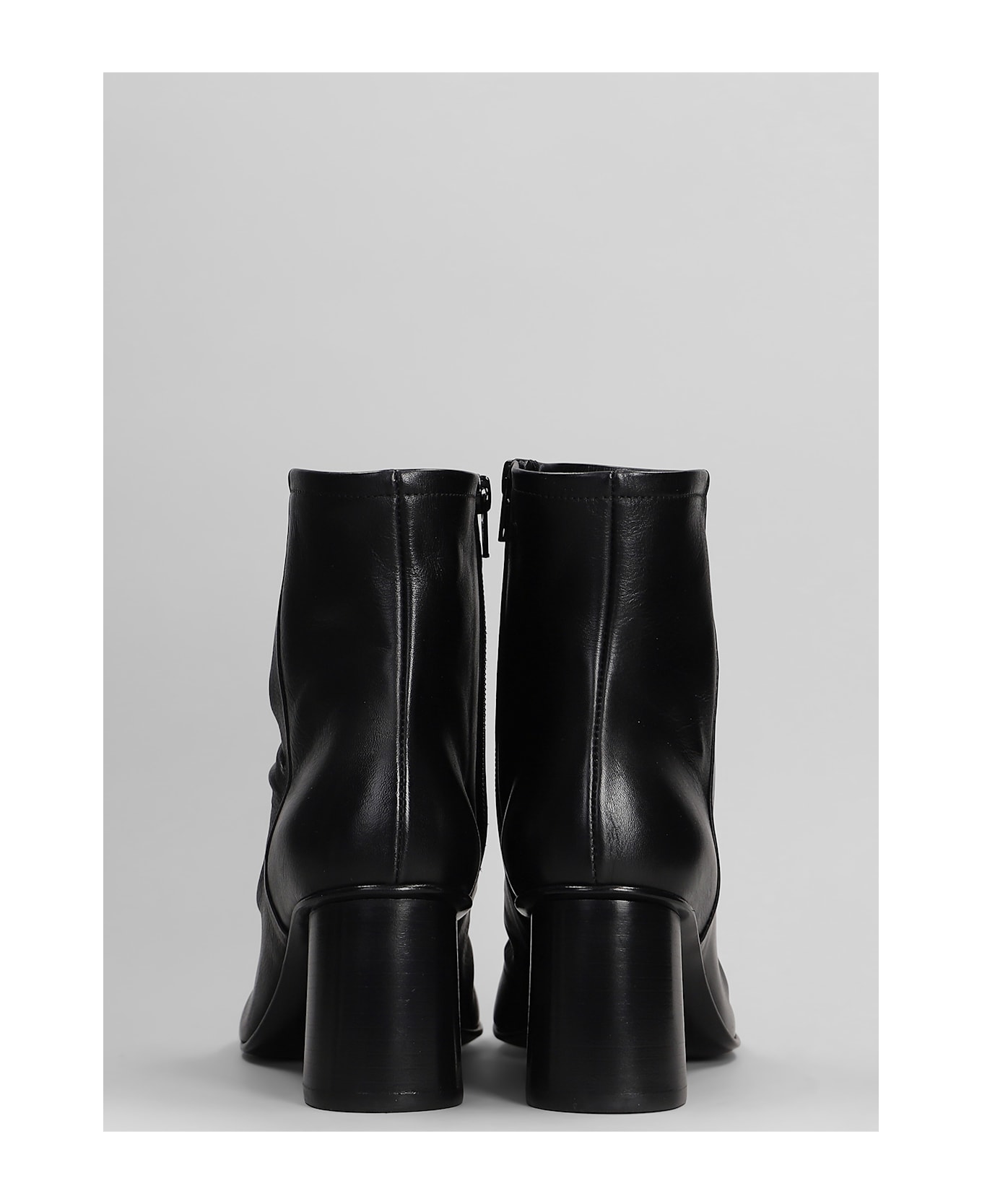 Elena Iachi High Heels Ankle Boots In Black Leather - black