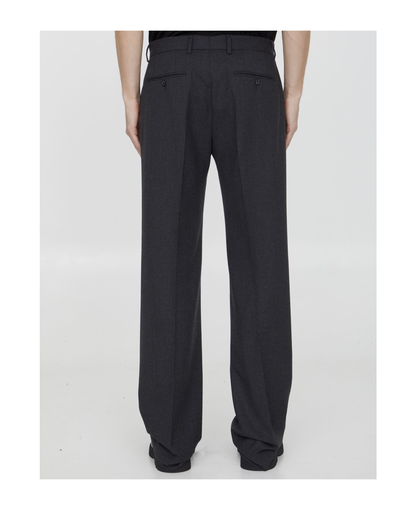 Dolce & Gabbana Stretch Flannel Trousers - GREY