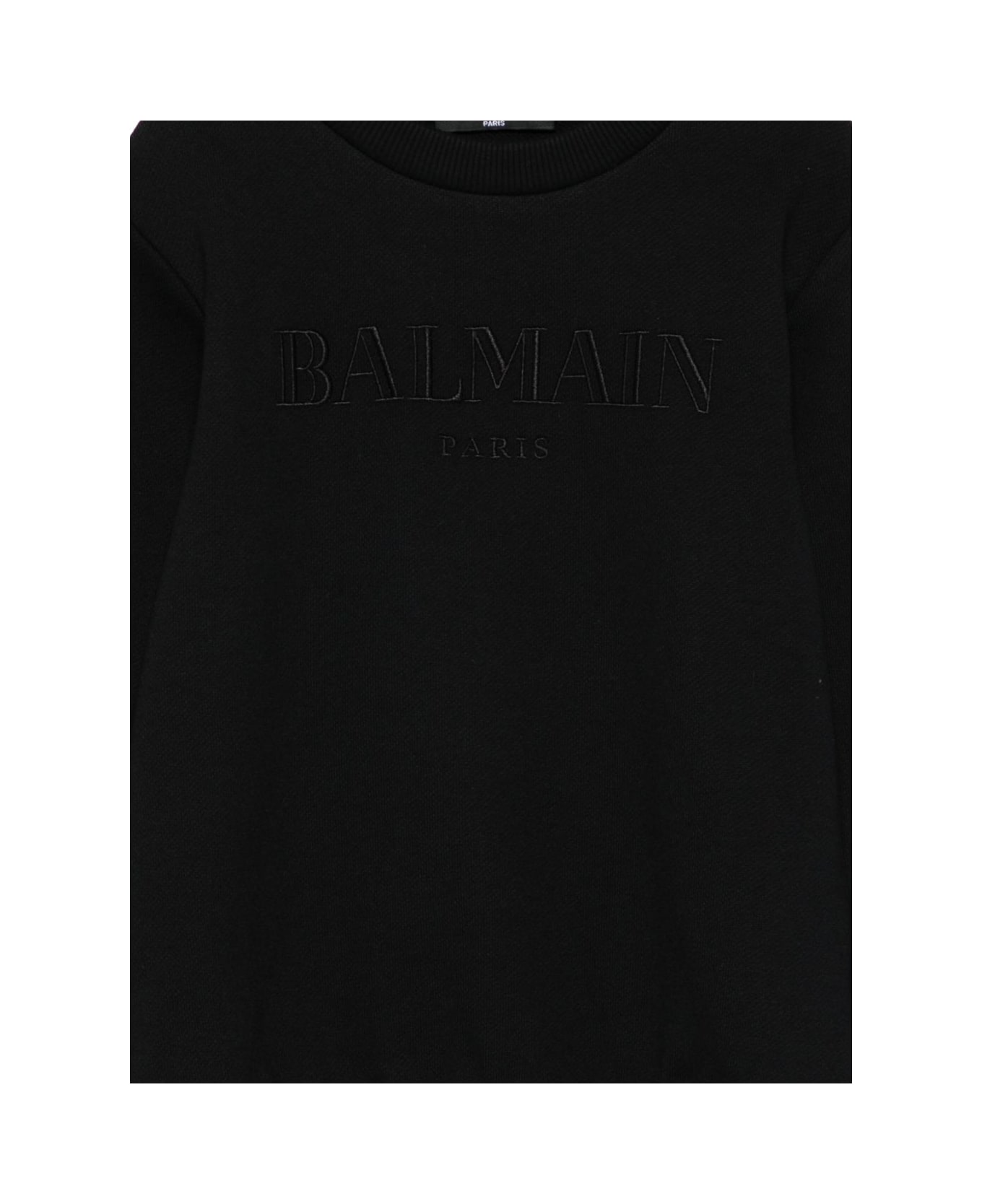 Balmain Kids Sweatshirt With Embroidered Logo - Black