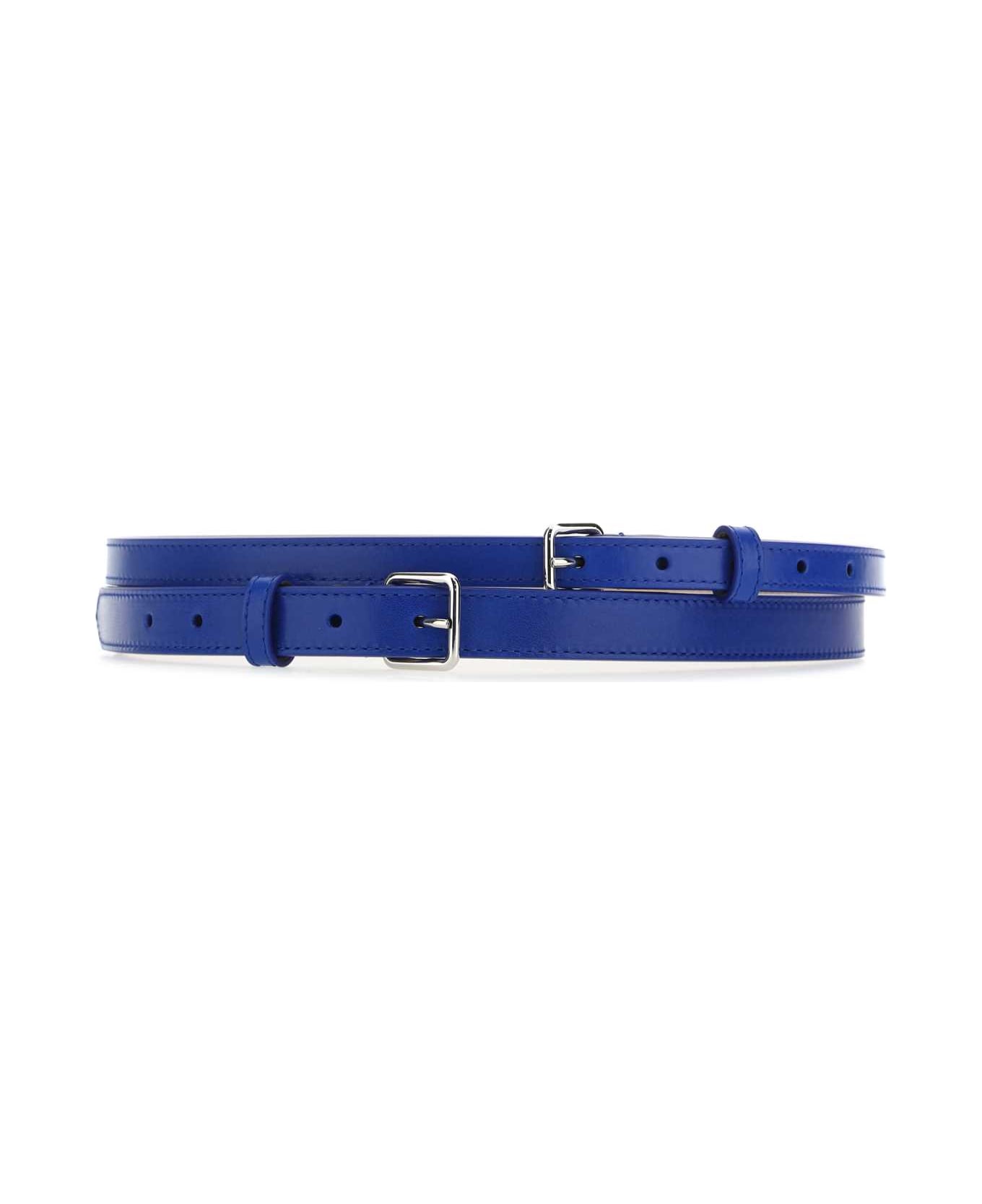 Alexander McQueen Electric Blue Leather Belt - 4520