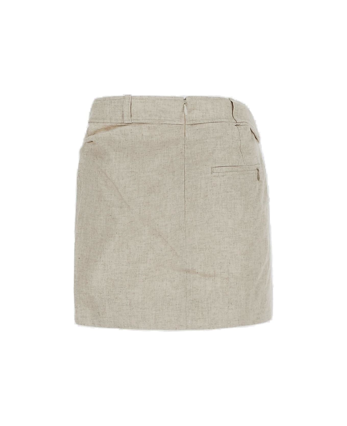 Jacquemus Twisted Mini Skirt - Beige