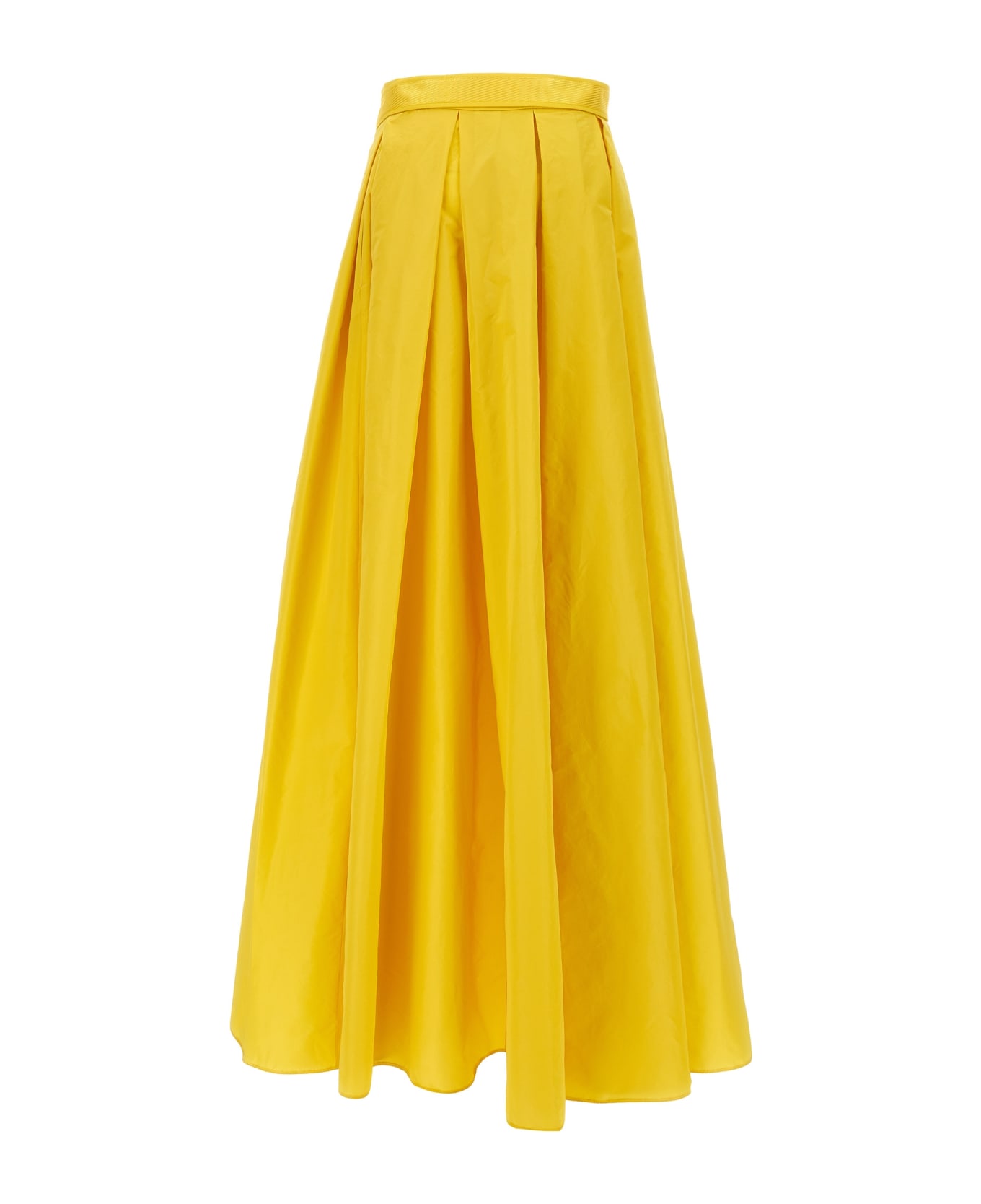 Pinko Nocepesca Taffeta Skirt - Yellow