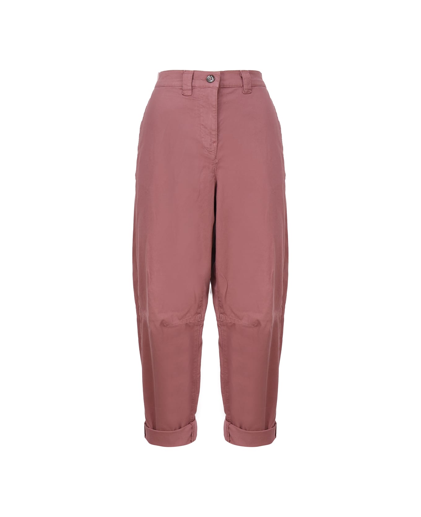 Pinko Carrot Pants In Cavallery Fabric - Pink
