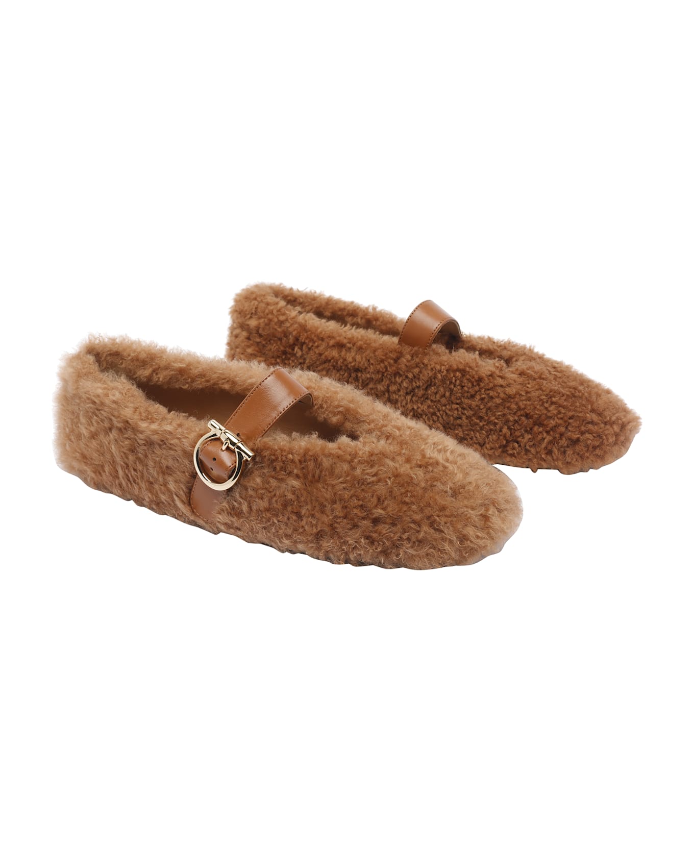 Ferragamo Teddy Ballets - Brown