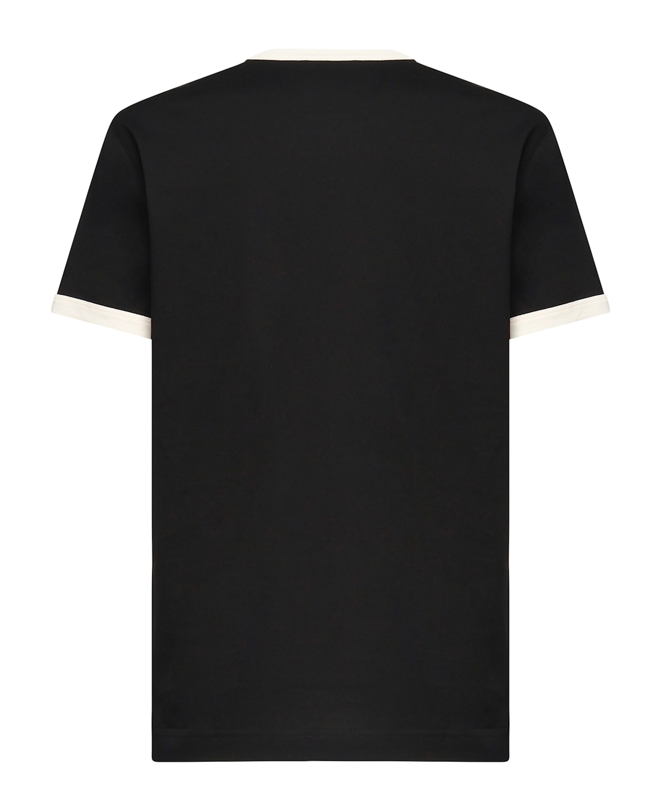 Dolce 
Gabbana Cotton T-shirt With Logo - Black