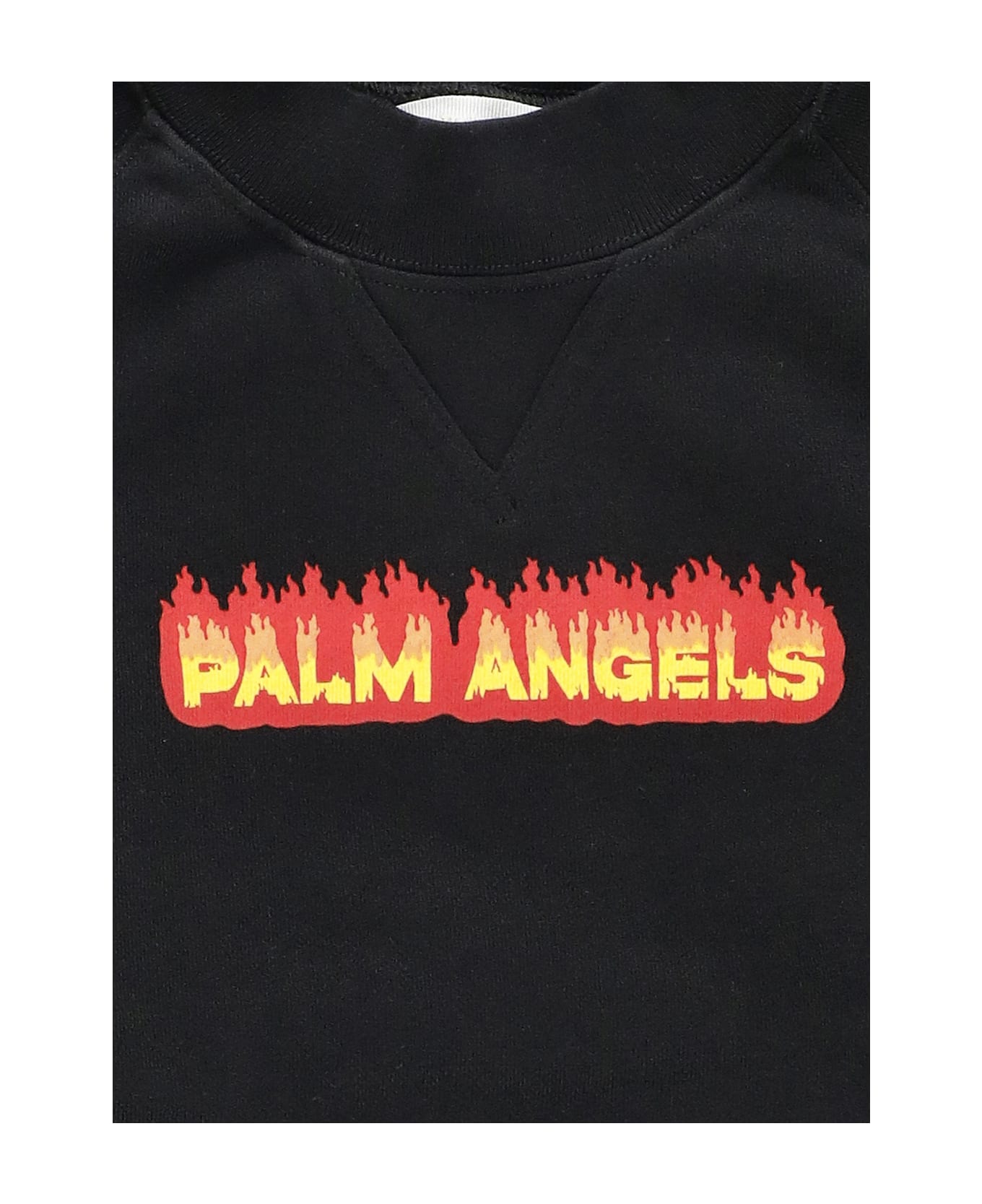 Palm Angels Logoed Cotton Sweatshirt - Black