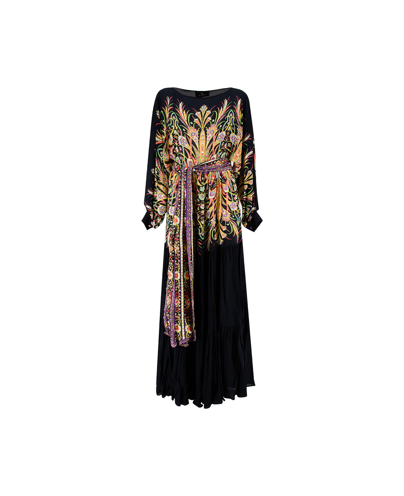 Etro Dress - PRINT ON BLACK BASE ワンピース＆ドレス
