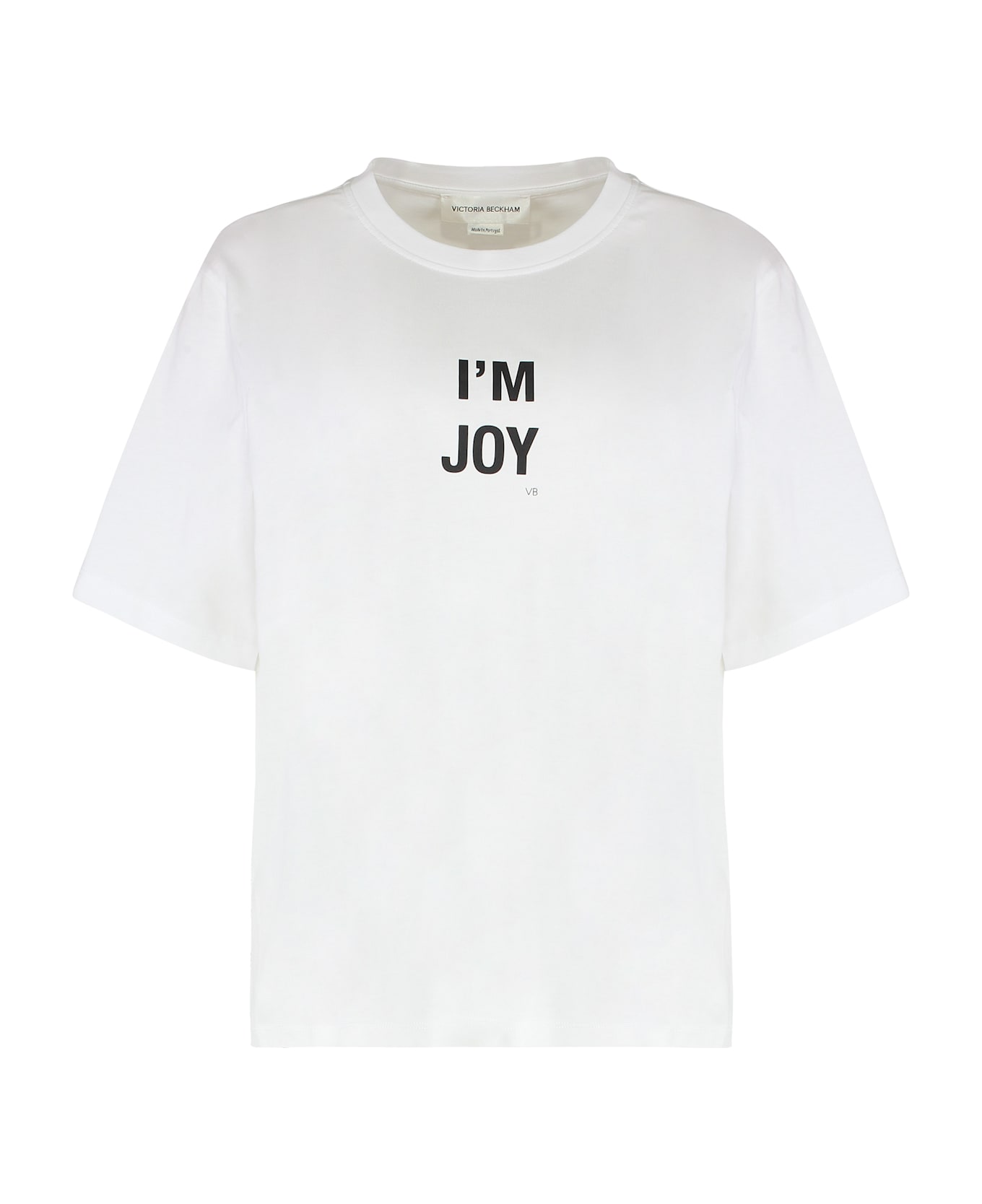 Victoria Beckham T-shirt In Cotton With Print - White