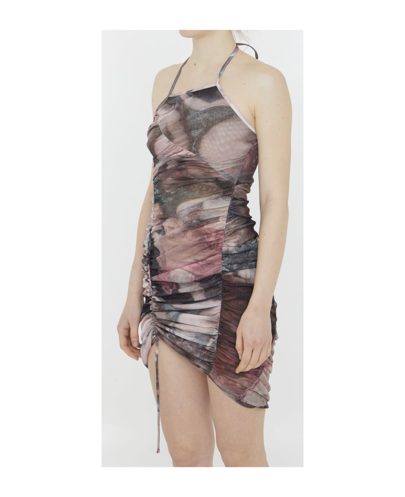 Balmain Pastel-print Tulle Dress - MULTICOLOR
