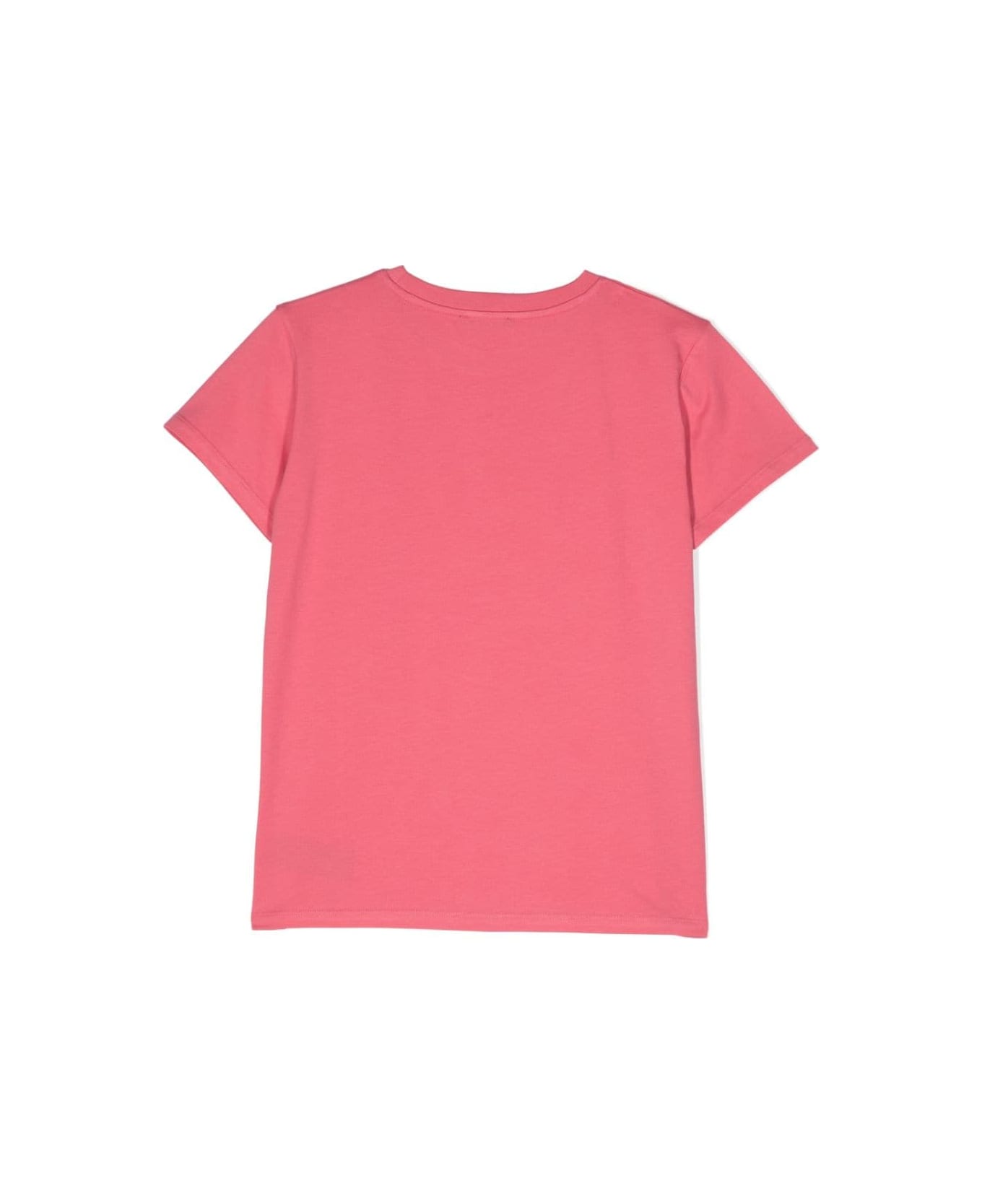 Balmain T-shirt Fucsia In Jersey Di Cotone Bambina - Fucsia Tシャツ＆ポロシャツ
