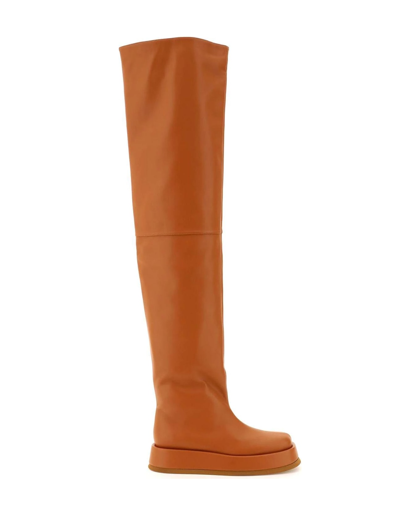 GIA BORGHINI Faux Leather Rosie 10 Boots - Brown