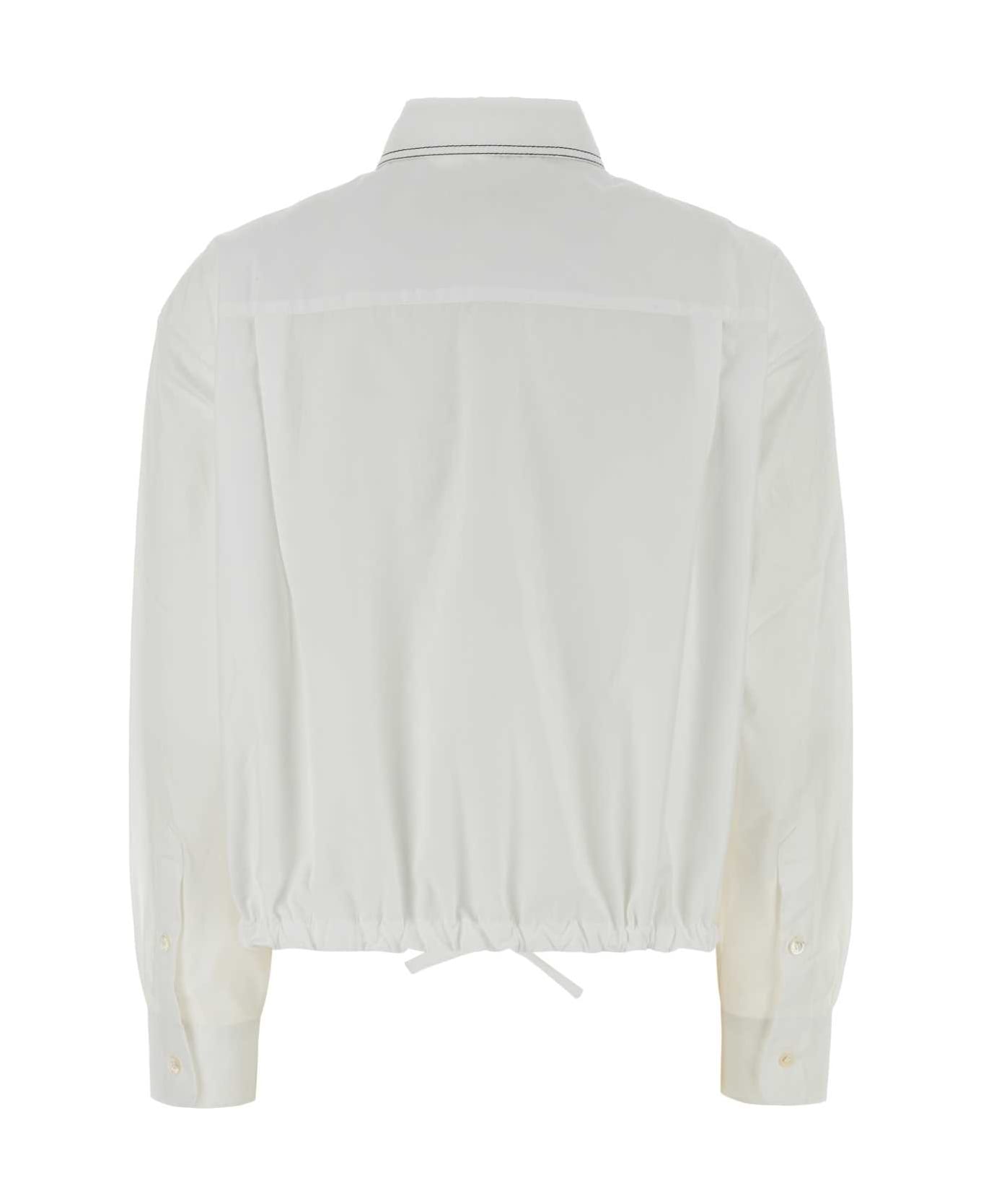 Marni White Poplin Oversize Shirt - Lily White