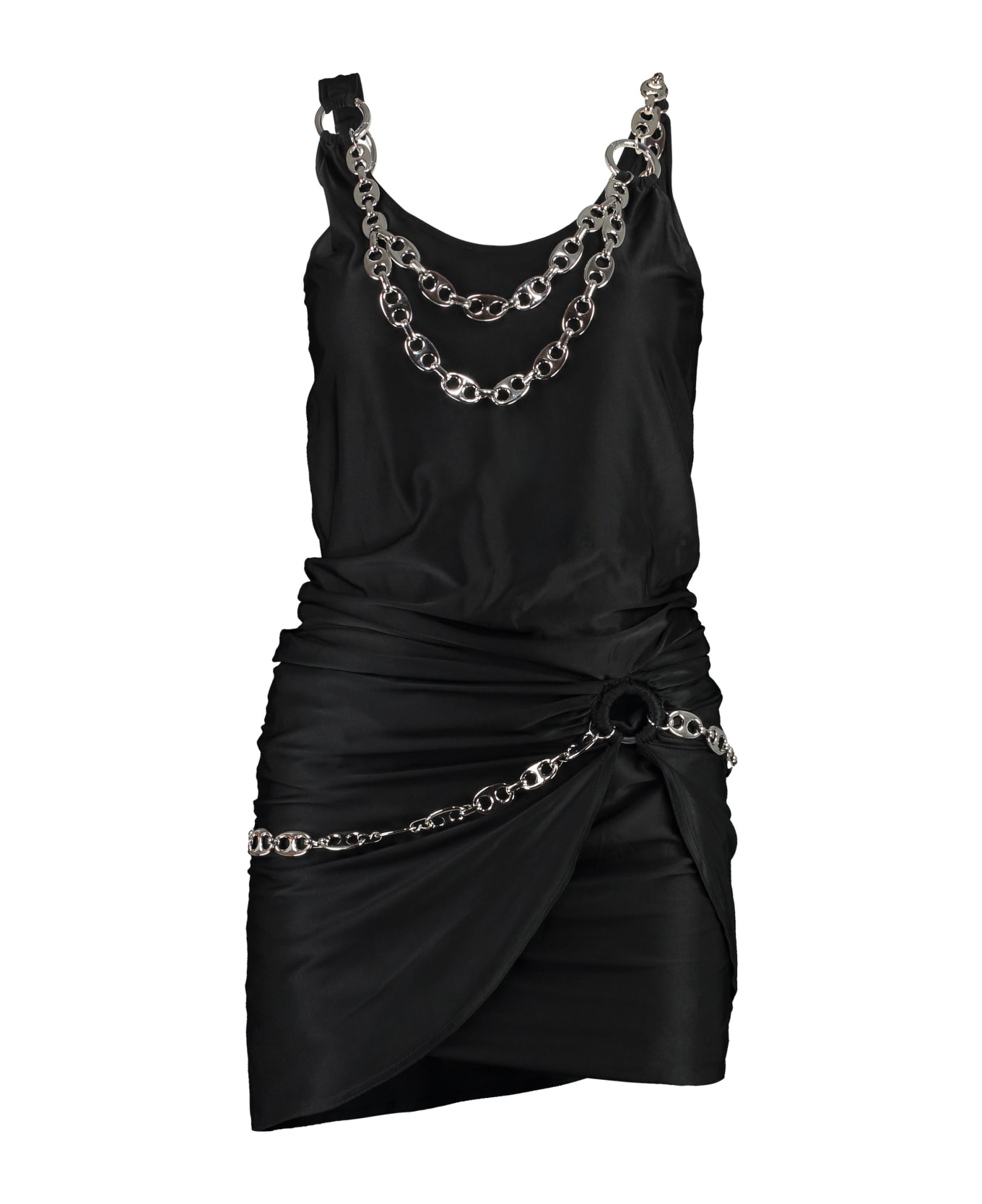 Paco Rabanne Dress With Chains - black