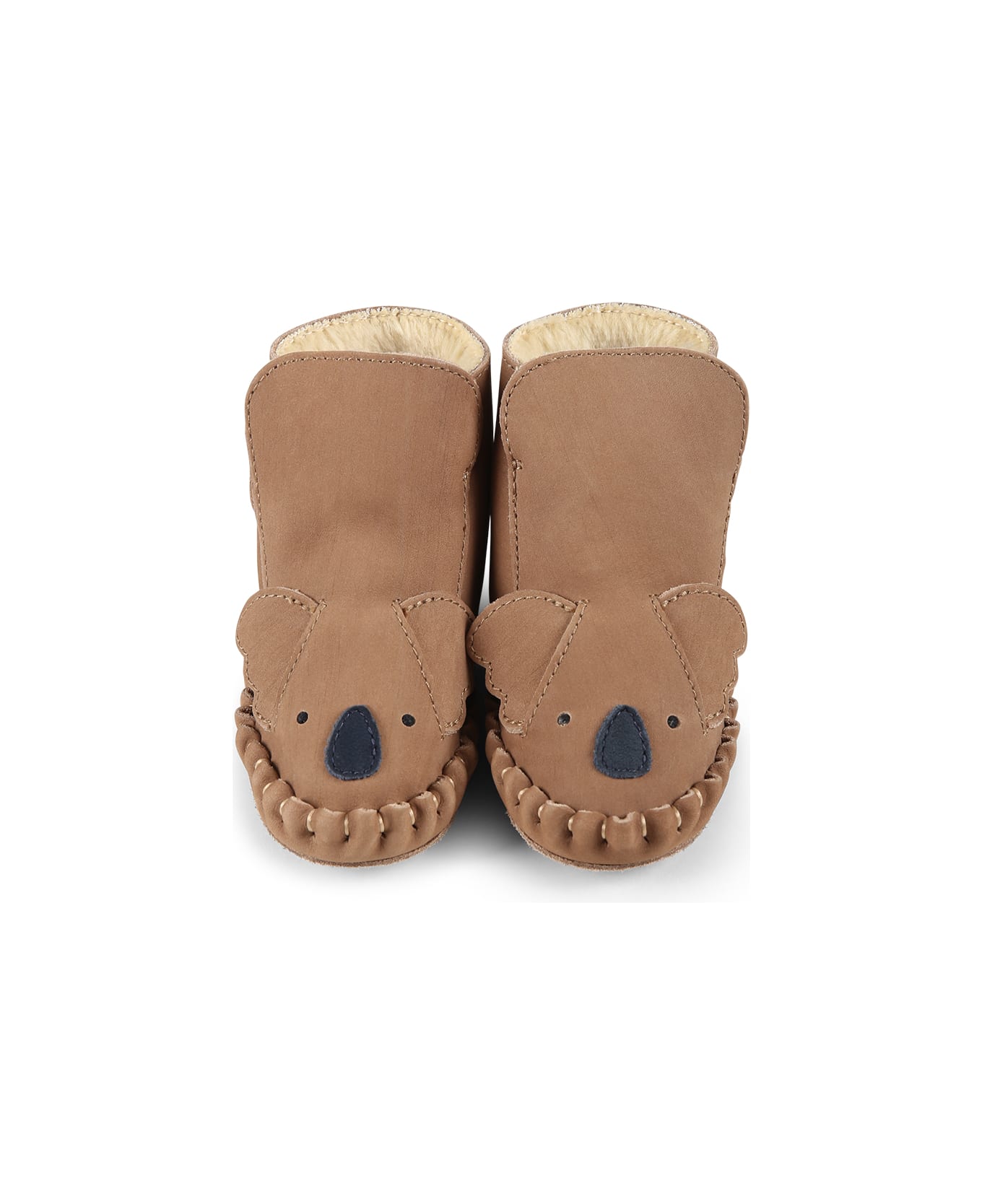 Donsje Brown Ankle Boots For Babykids With Koala - Brown