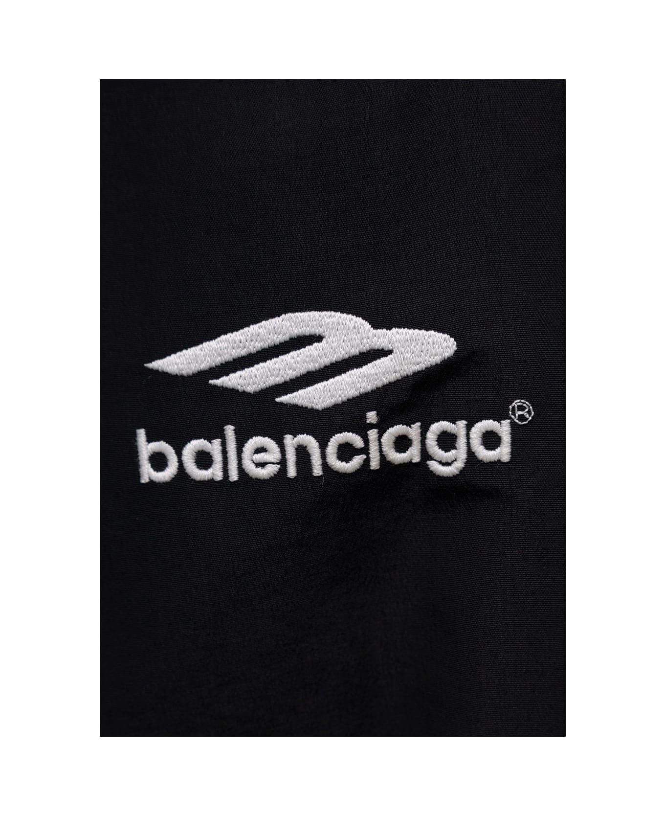 Balenciaga Tracksuit Black Technical Fabric  Trousers With Logo Balenciaga Man - Black