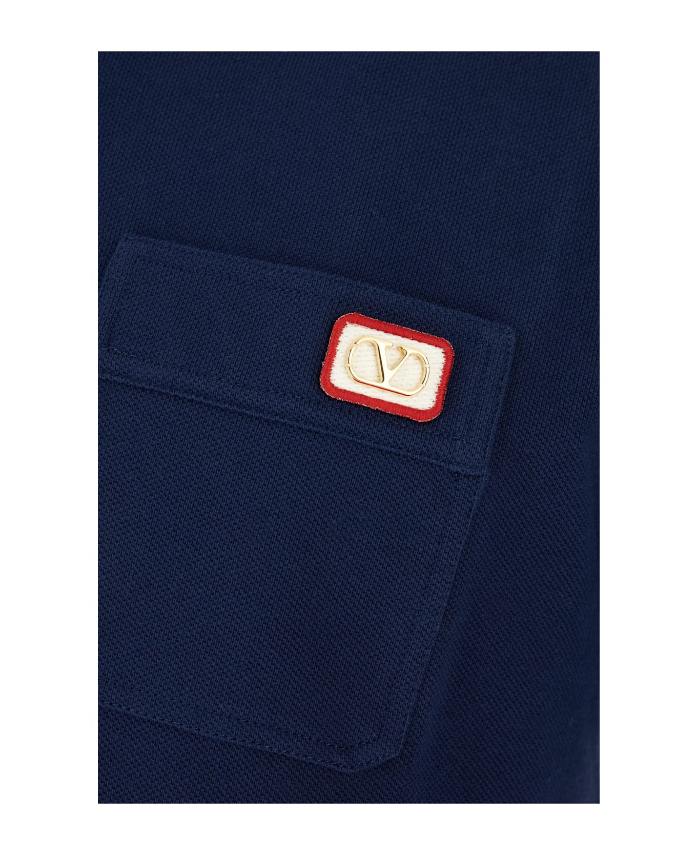 Valentino Garavani Midnight Blue Cotton Polo Shirt | italist