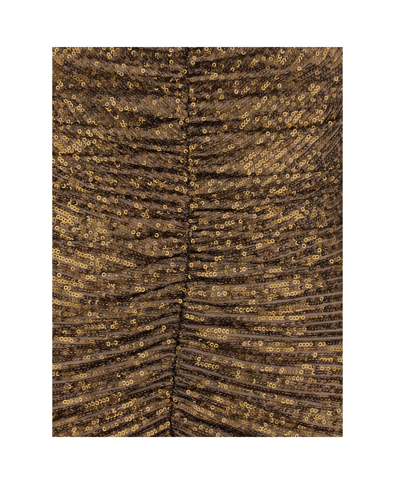 Norma Kamali Metallic Long Dress With V-neck And Sequin Decorations In Tech Fabric Woman - Metallic
