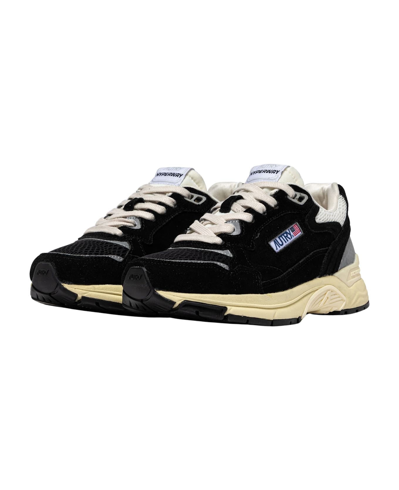 Autry Hyperway Lowsuede Mesh Black Silv - Black Silv