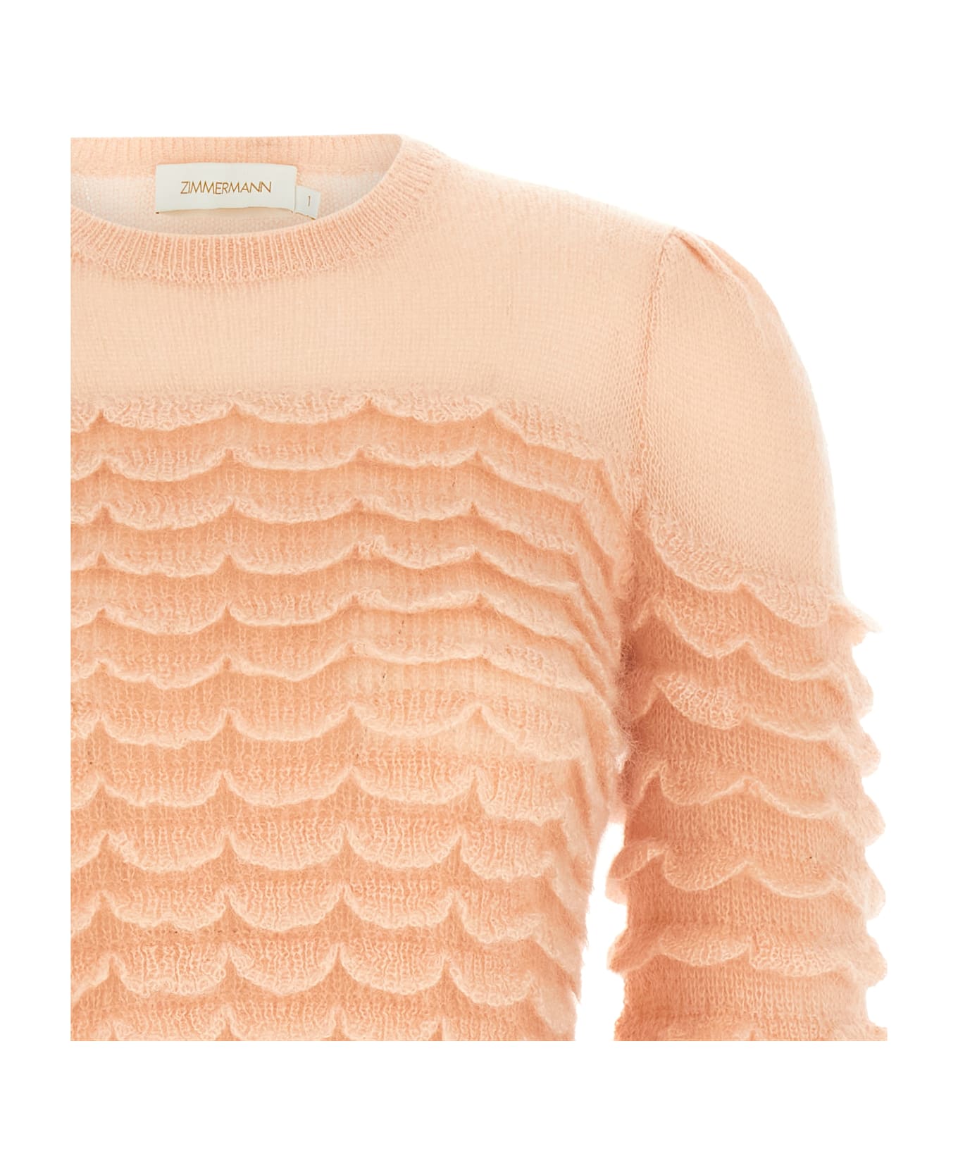 Zimmermann 'hypnotic Scallop' Sweater - Pink