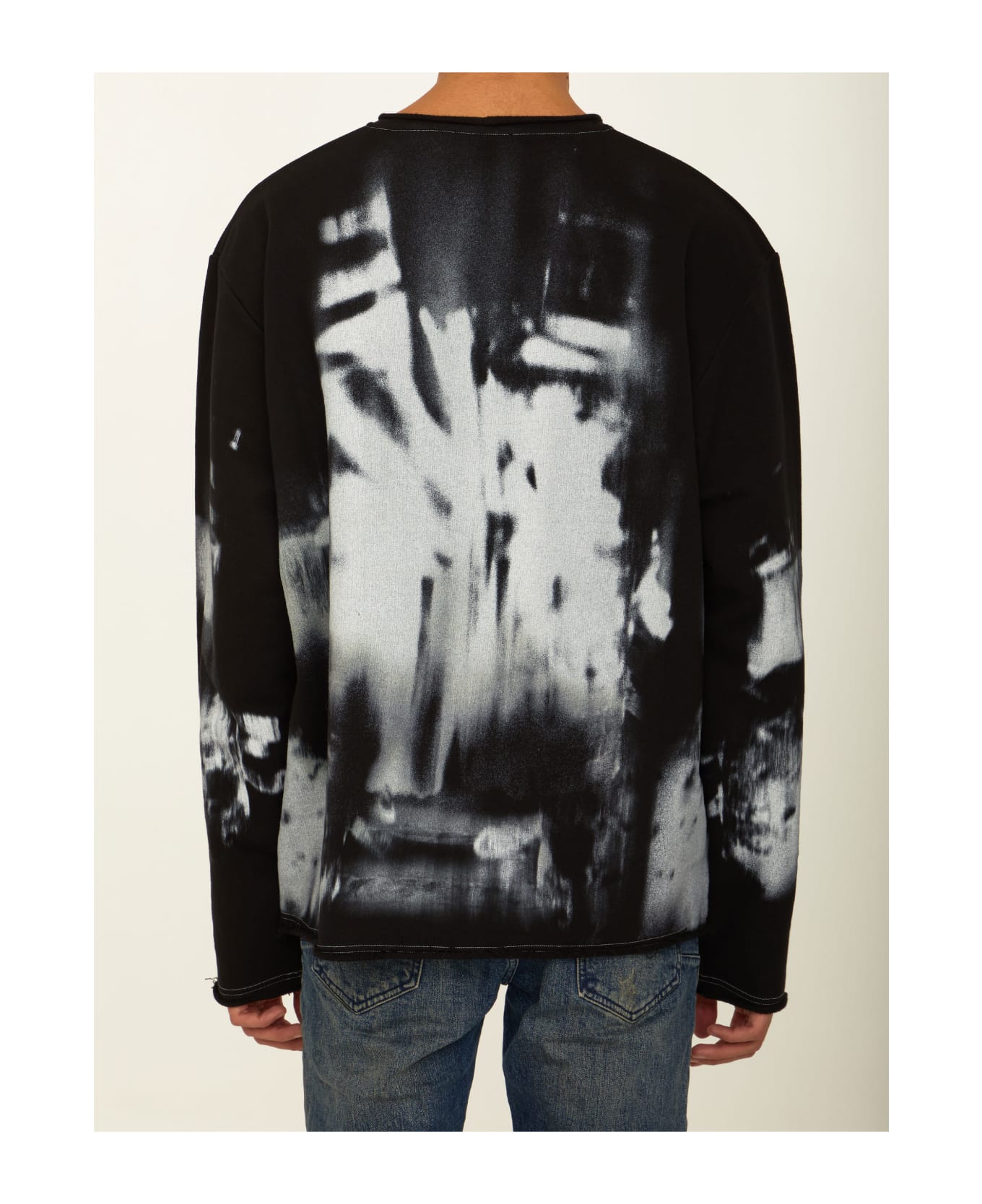 Balmain X-ray Print Sweatshirt - BLACK フリース