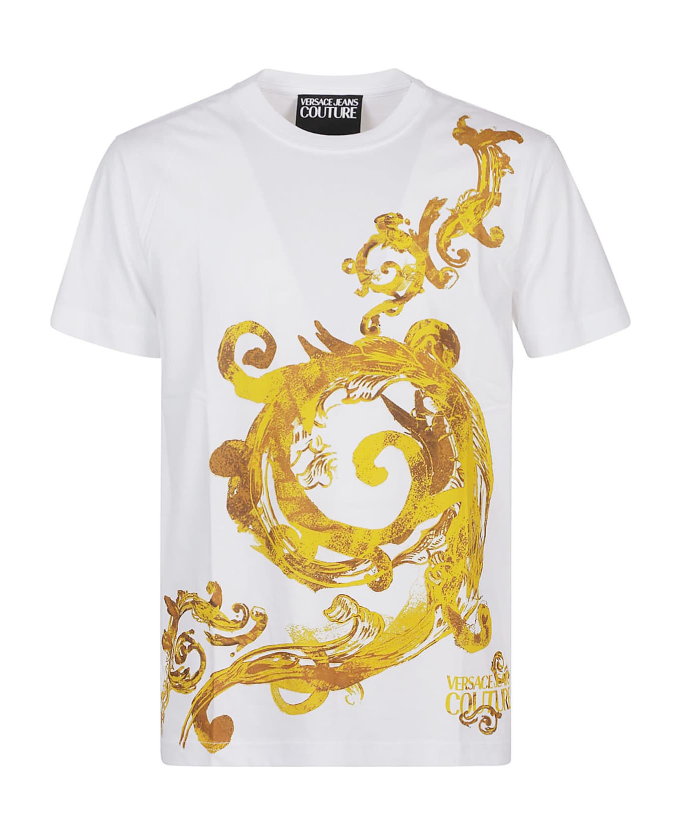 Versace Jeans Couture Baroque Panel T-shirt - White/gold シャツ