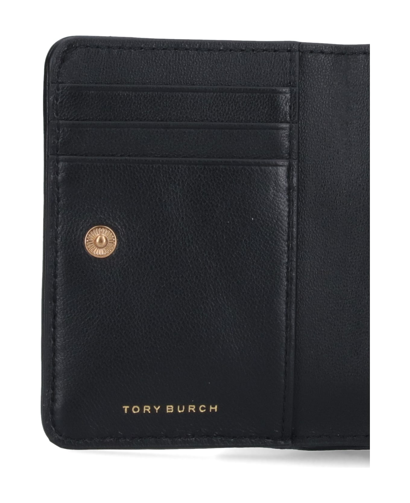 Tory Burch Bi-fold Wallet "kira Moto" - Black  