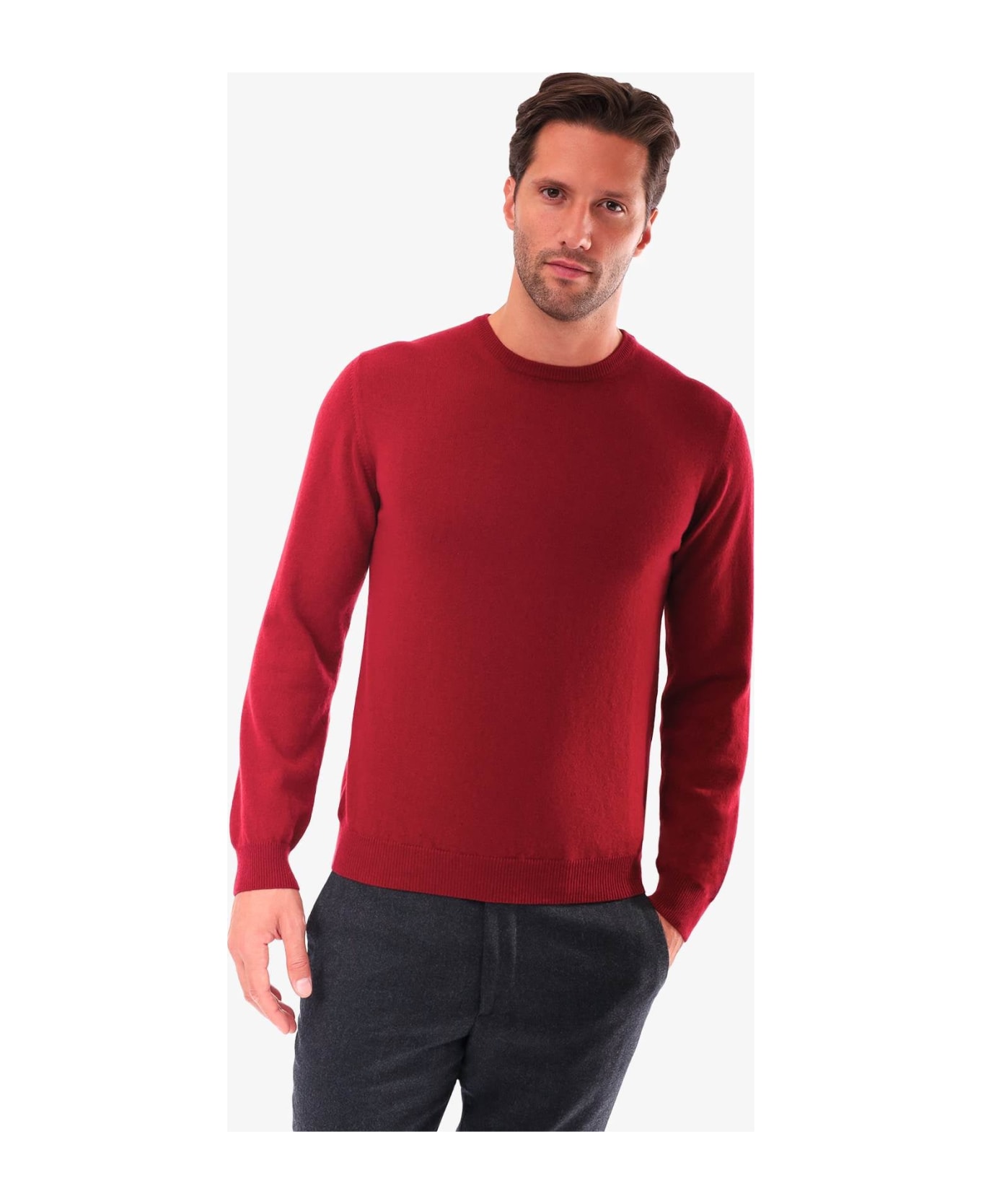 Larusmiani Crewneck Sweater Aspen Sweater - Red