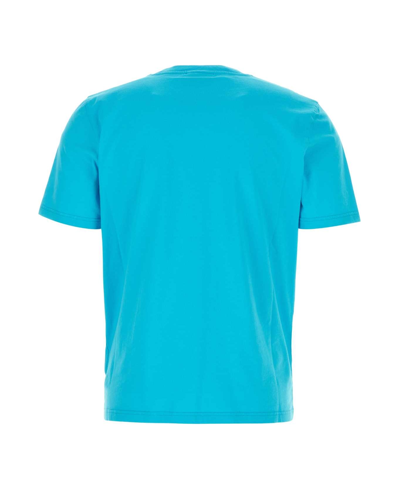 Botter Turquoise Cotton T-shirt - BOTTERBLUE Tシャツ