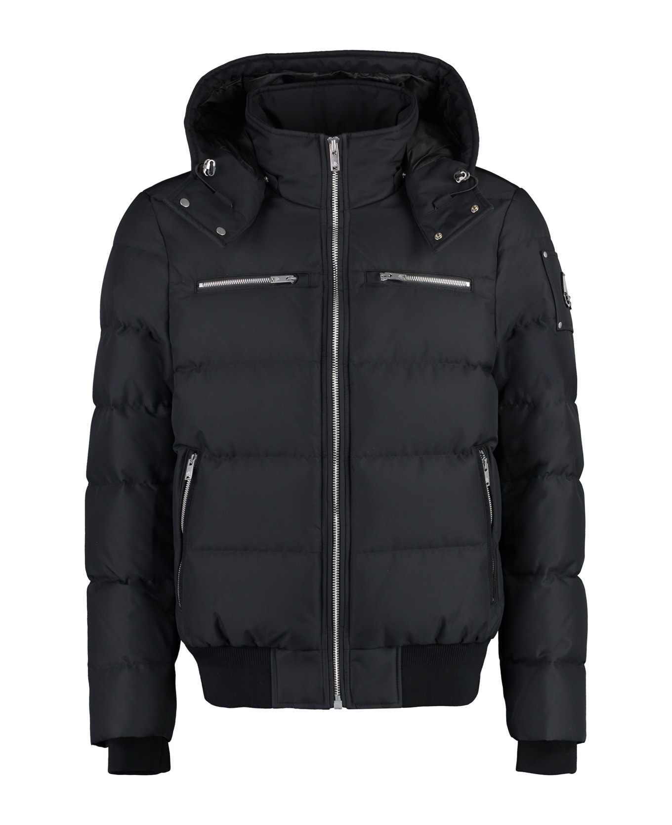 Moose Knuckles Cloud Hooded Techno Fabric Down Jacket - black