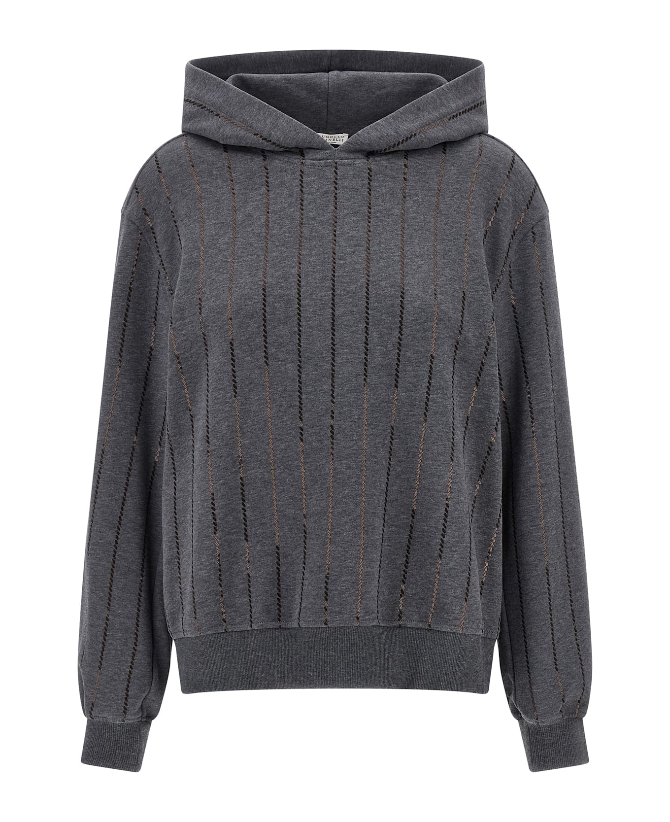 Brunello Cucinelli Micro Sequin Hoodie - Gray
