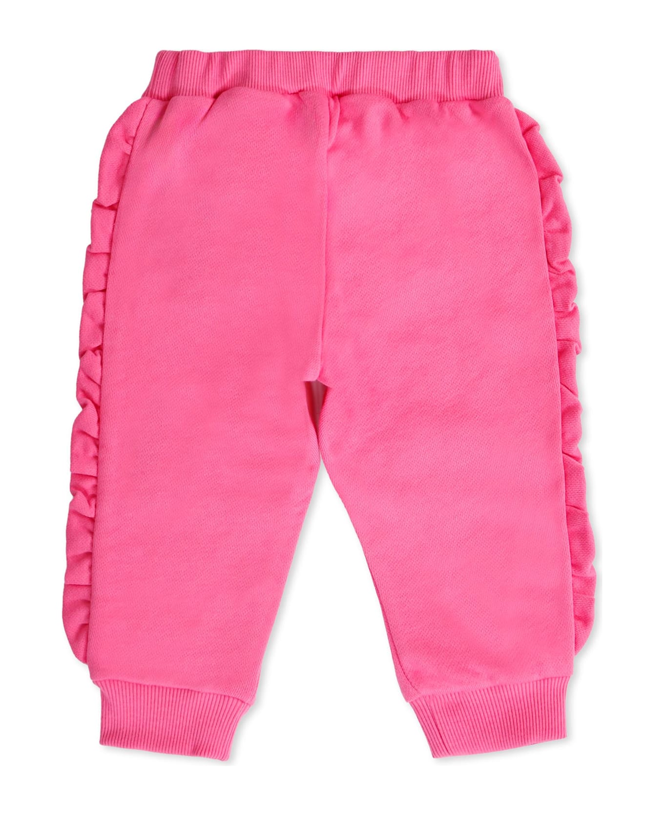 Balmain Pink Trousers For Baby Girl With Logo - Pink