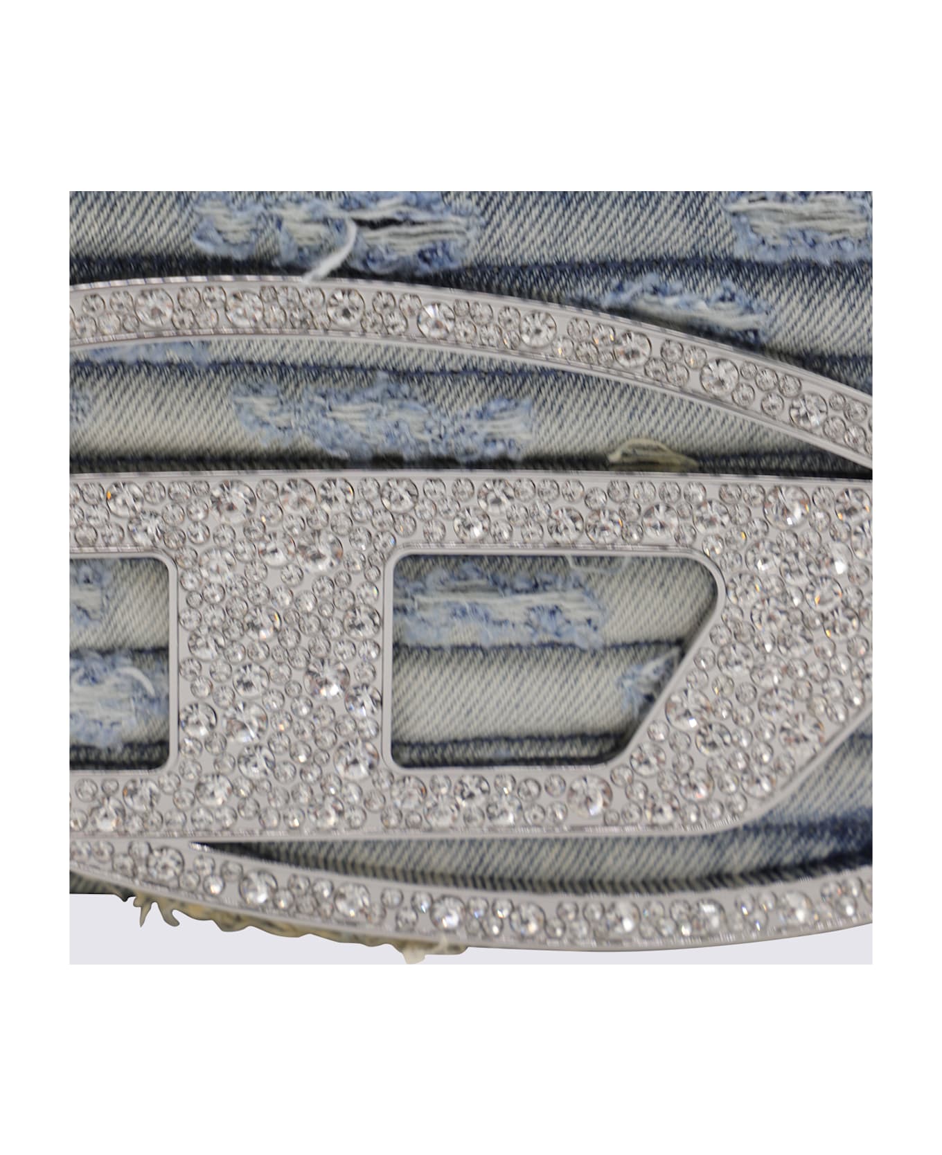Diesel Denim Leather D Shoulder Bag - Denim