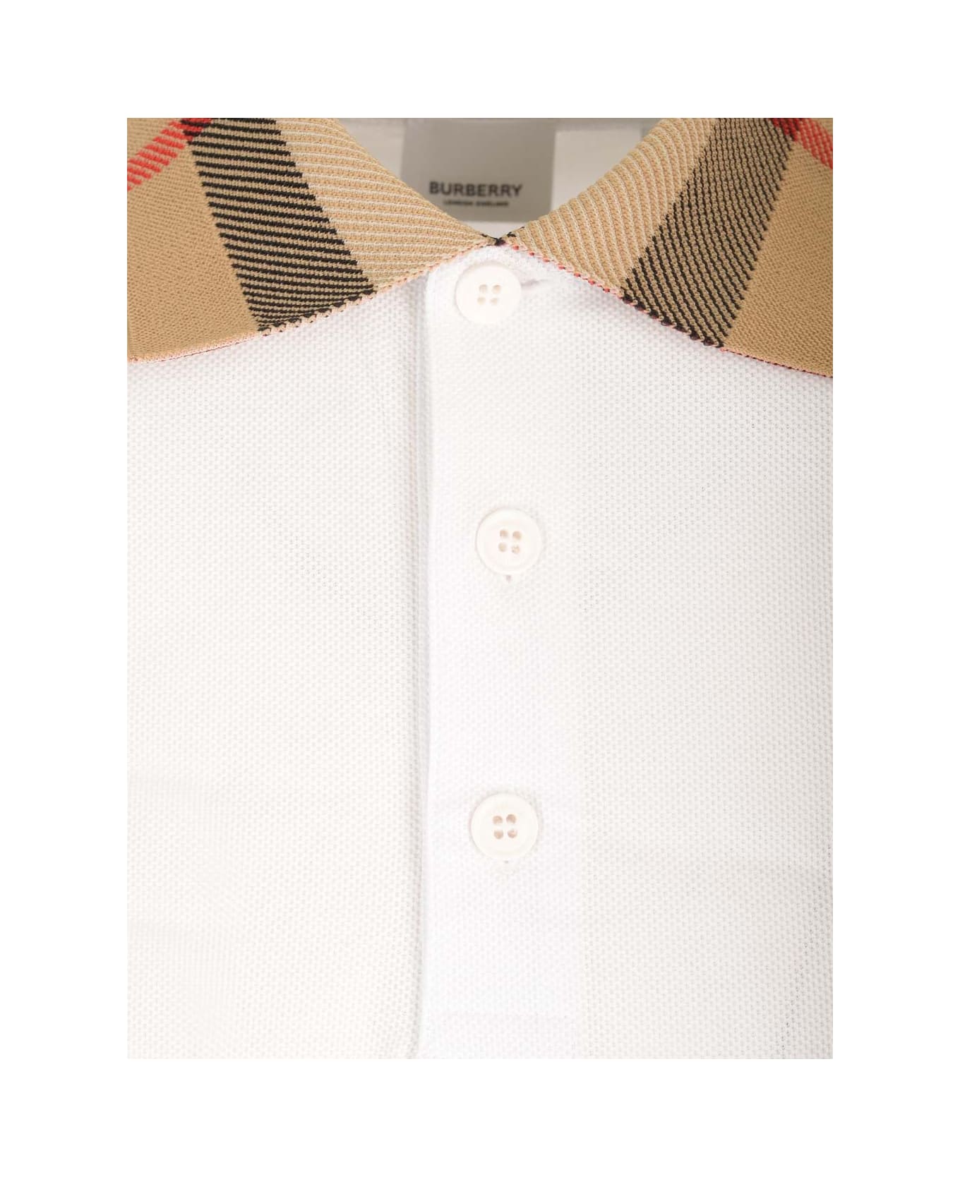 Burberry Cotton Polo Shirt - White