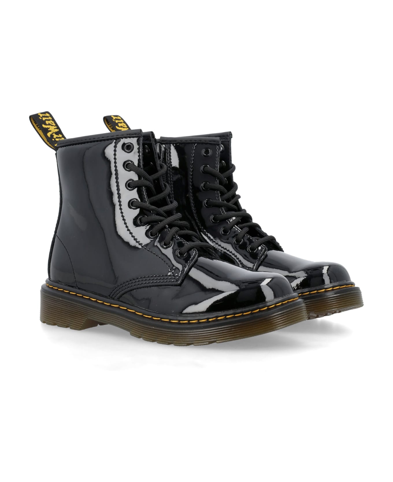 Dr. Martens Kid - Patent Boots - BLACK