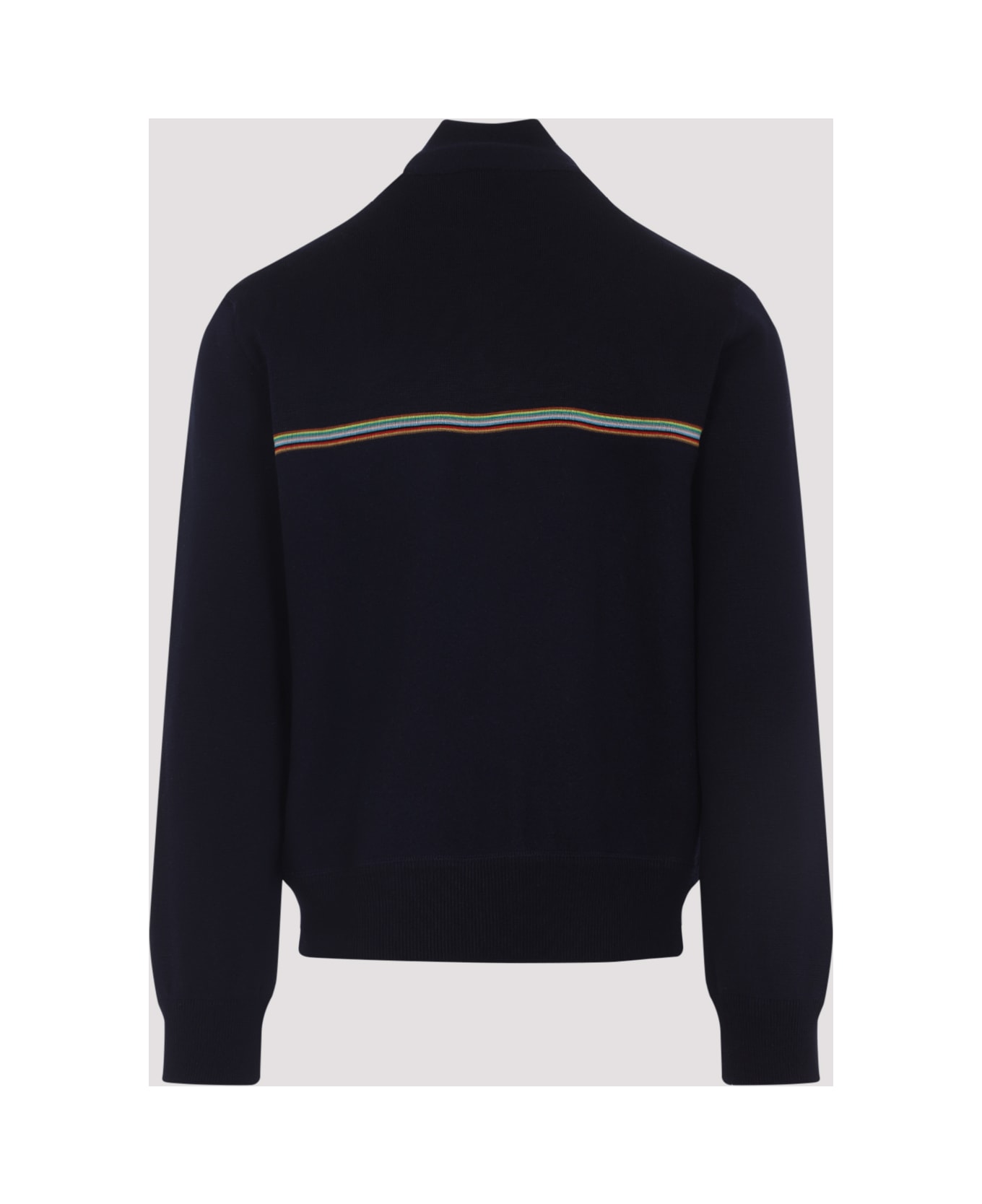 Paul Smith Knitted Bomber Jacket - Blue