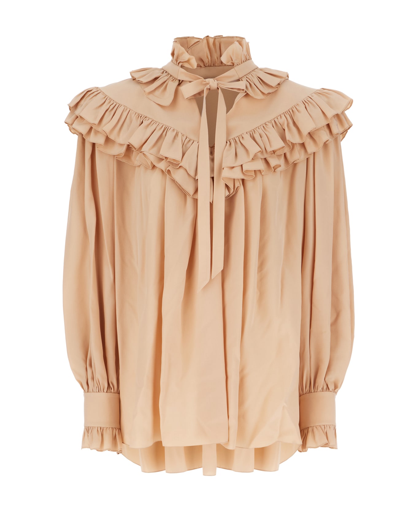 Chloé Skin Pink Silk Blouse - NUDE