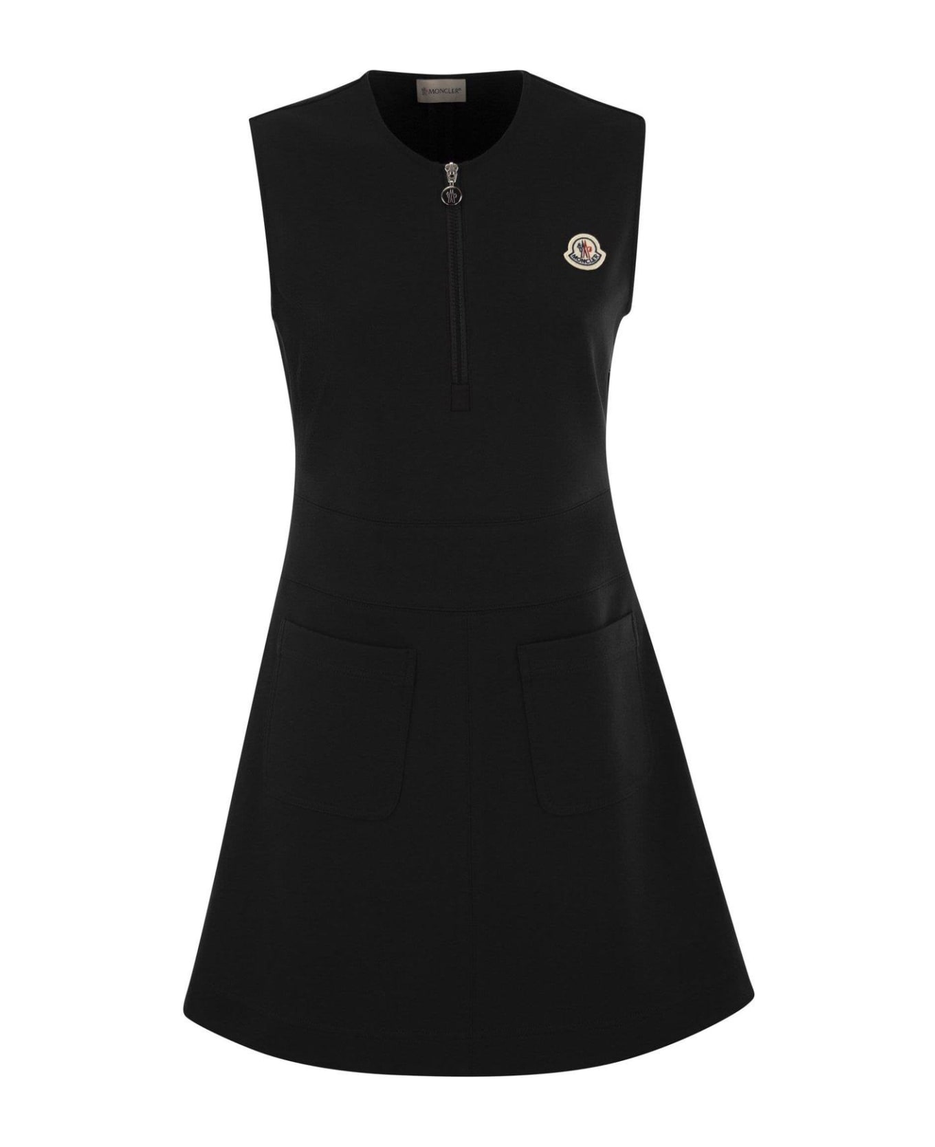 Moncler Zipped Sleeveless Mini Dress - BLACK ワンピース＆ドレス