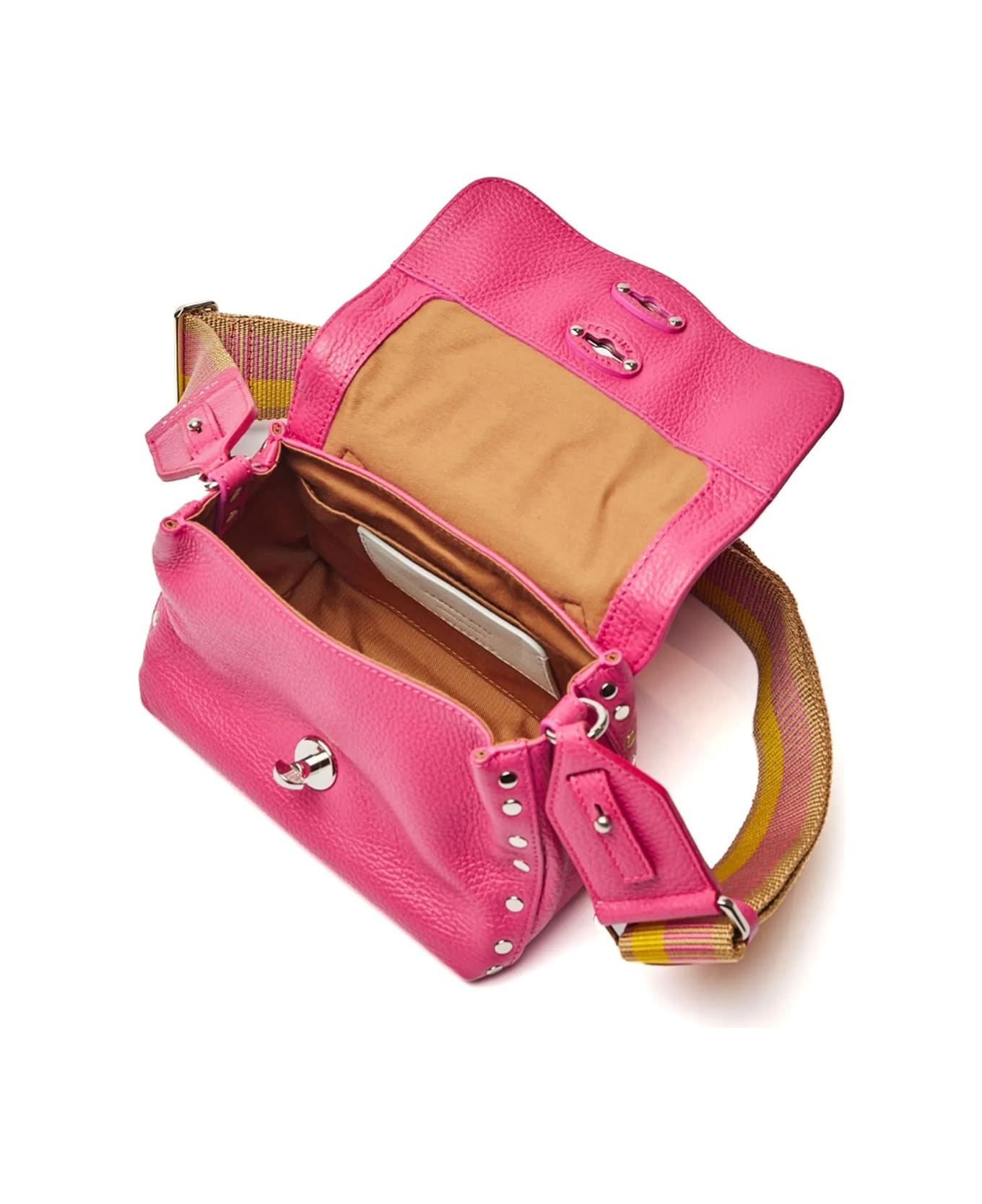 Zanellato Postina Daily Giorno Bag In Fuchsia With Shoulder Strap - ROSE TRIESTE