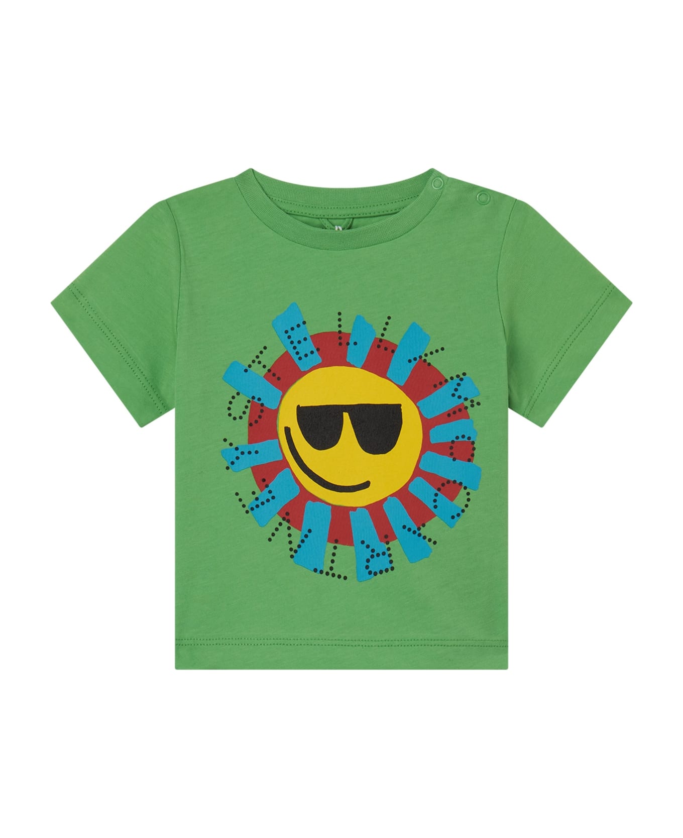 Stella McCartney Kids Sun T-shirt With Graphic Print - Green Tシャツ＆ポロシャツ