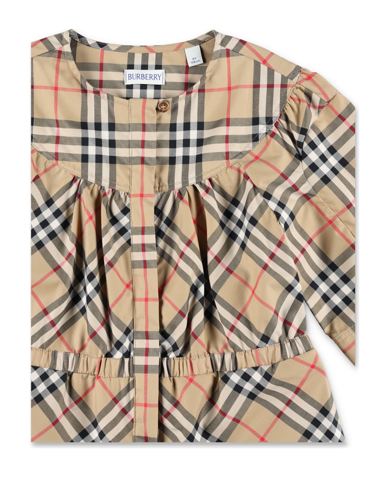 Burberry Check Playsuit - ARCHIVE BEIGE IP CHK