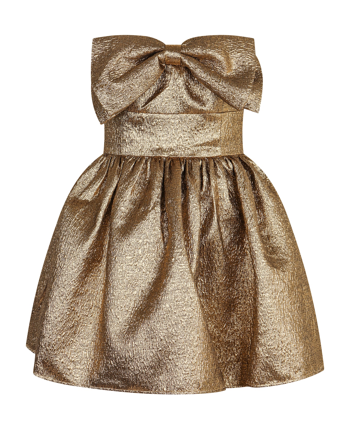 self-portrait Jaquard Mini Dress - Gold