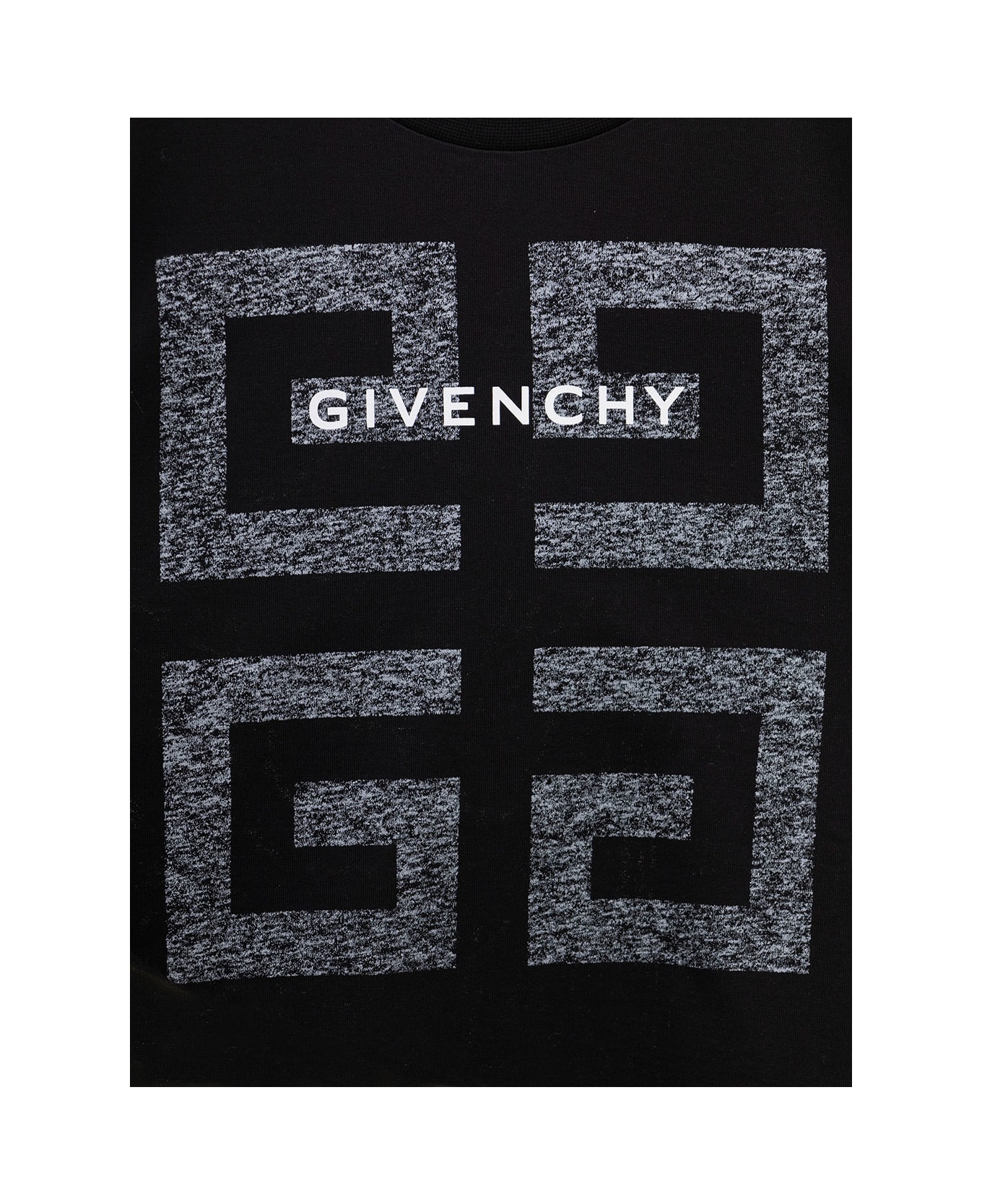 Givenchy Black Cotton Long Sleeved T-shirt With 4g Print Givenchy Kids Boy - Black