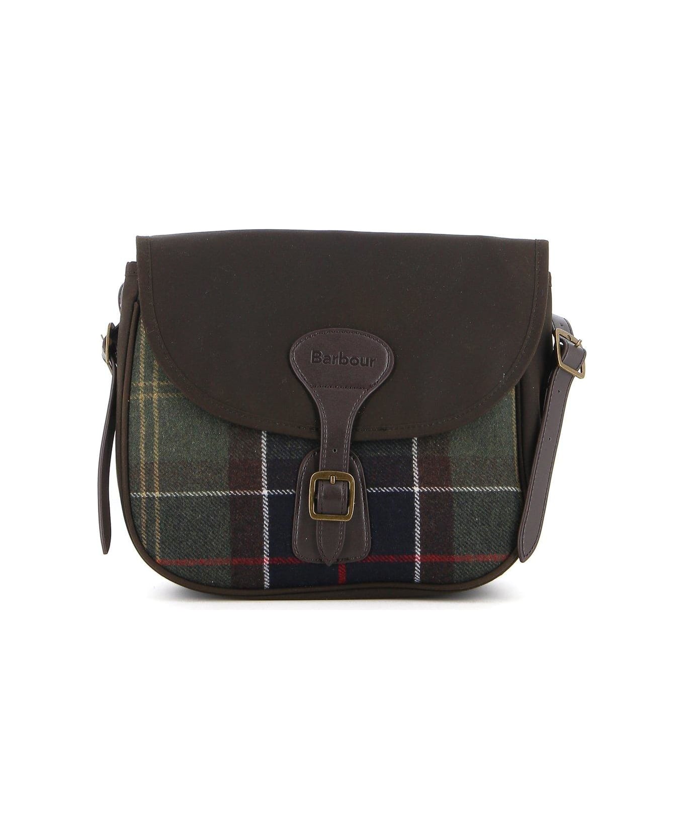 Barbour Check-printed Foldover Top Satchel Bag - Tartan