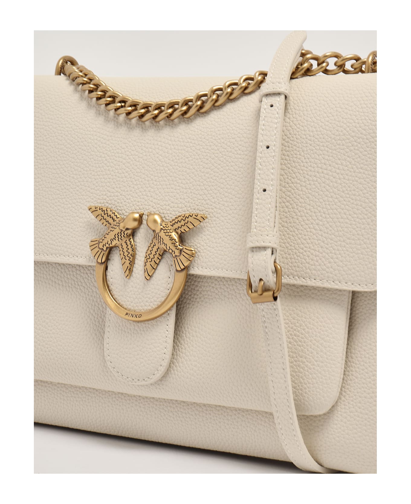 Pinko Love Soft Big Shoulder Bag - BIANCO