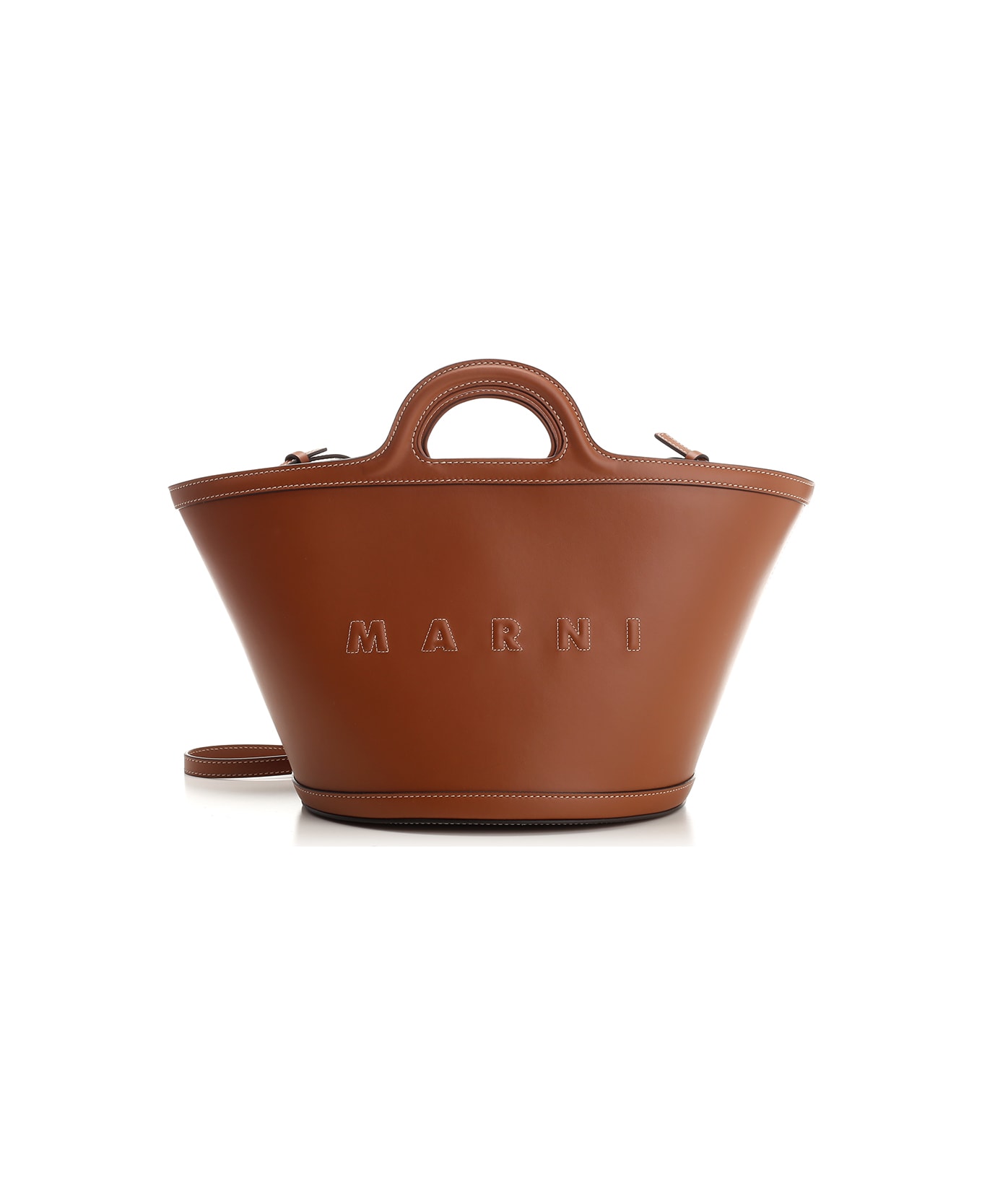 Marni 'tropicalia' Hand Bag - Marrone トートバッグ